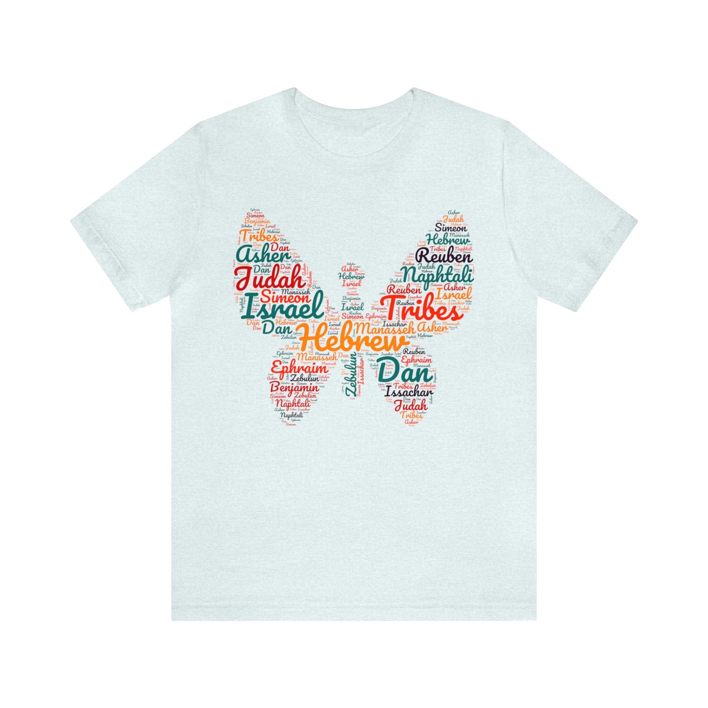 Tribes of Israel tee, butterfly lovers tshirt, House of Israel tshirt, Feast party tee, Passover tshirt, Israelite clothing, Jesus inspirational tee