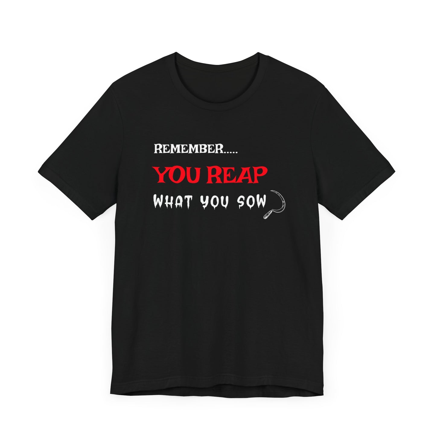 Remember you will reap what you sow-Unisex Jersey Short Sleeve Tee, religious tshirt, Bible t-shirt