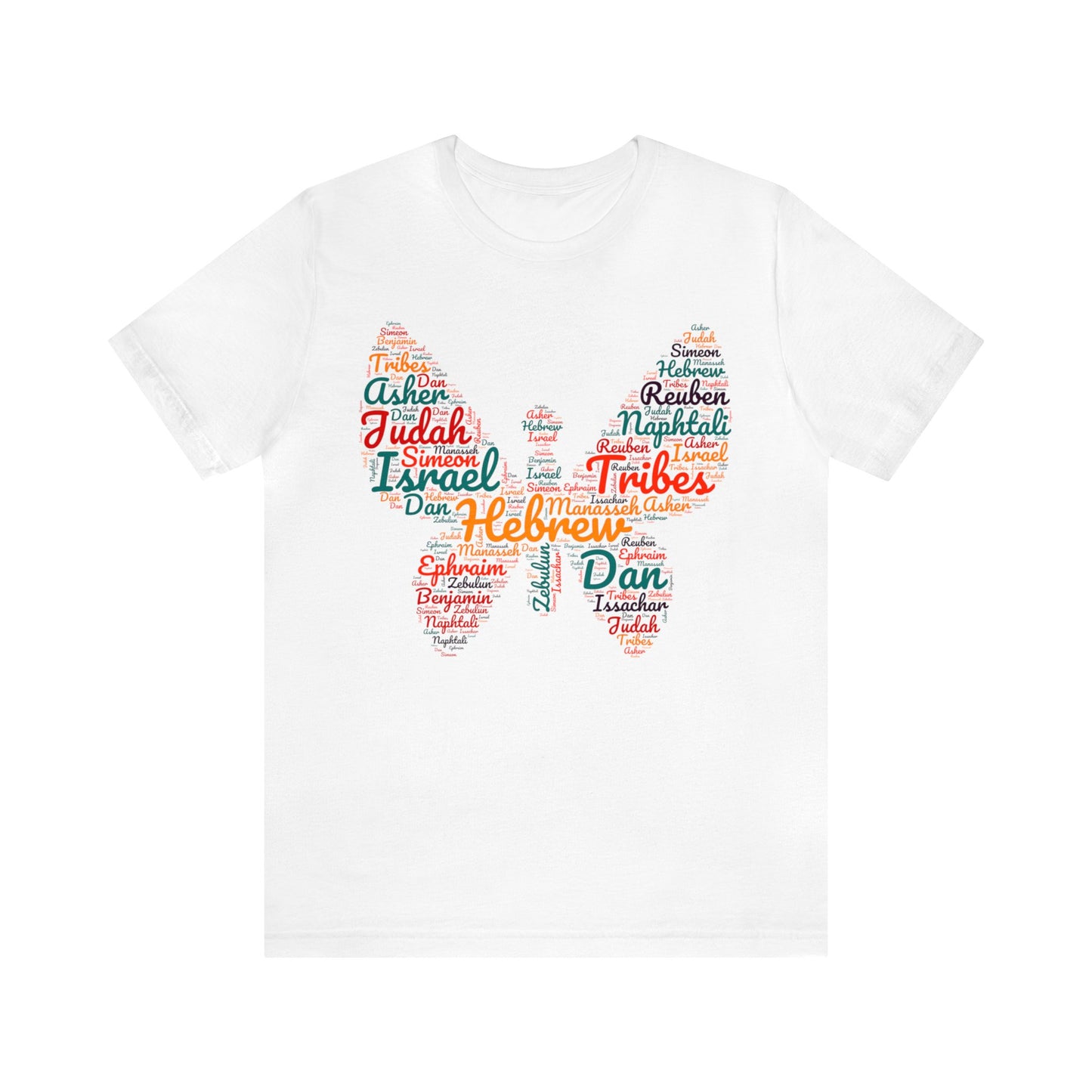 Tribes of Israel tee, butterfly lovers tshirt, House of Israel tshirt, Feast party tee, Passover tshirt, Israelite clothing, Jesus inspirational tee