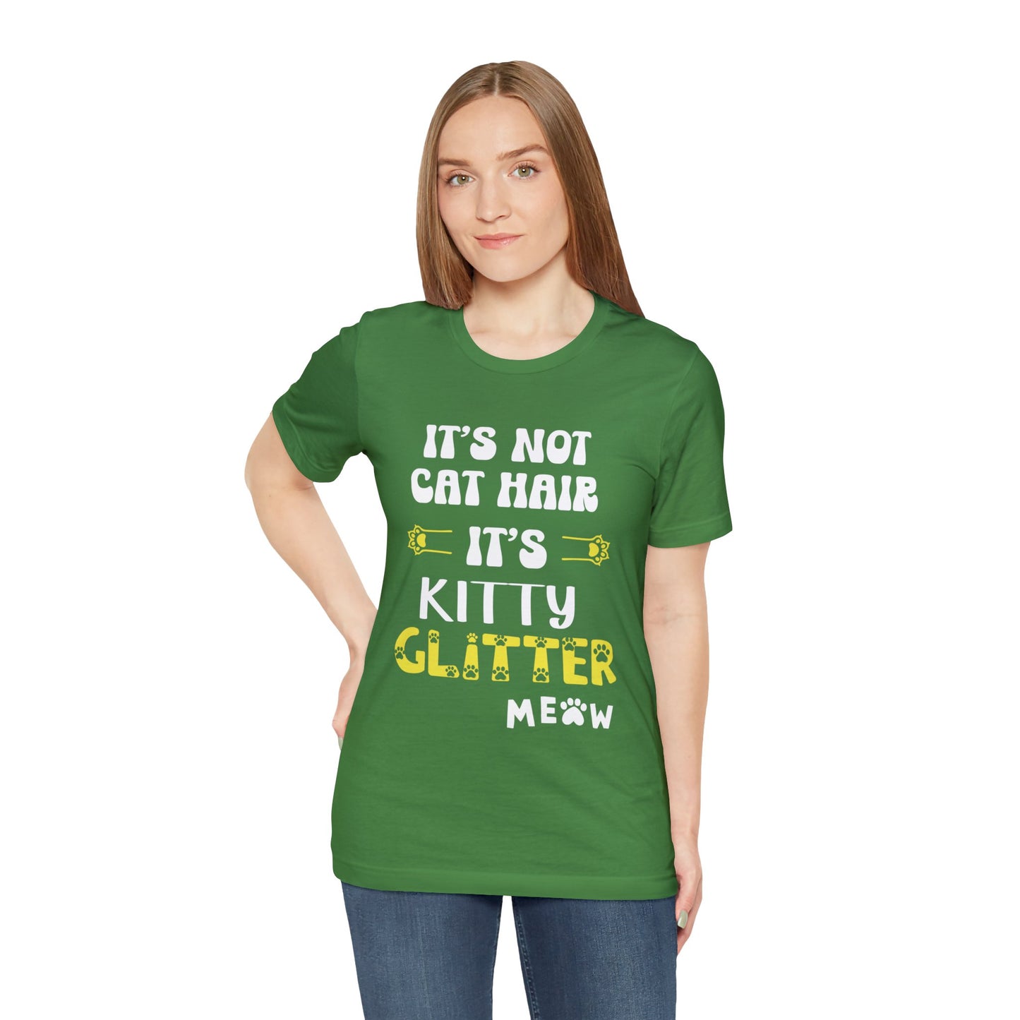 It's not cat hair, it's kitty glitter funny cat lovers tee, cat mamma t-shirt, cute cat tee, cat hair shirt, animal lovers tee