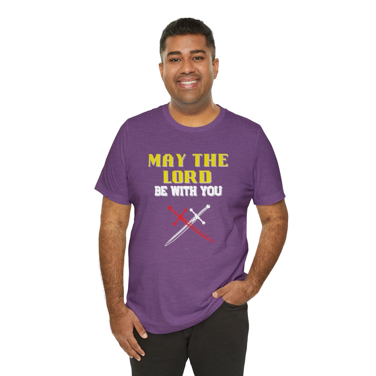 May the Lord be with you,May the Lord be with you Christian tee, End times tshirt, Jesus shirt, Religious family tee, gift for pastor, gift for mom or dad, teacher gift, friend gift Unisex Jersey Short Sleeve Tee