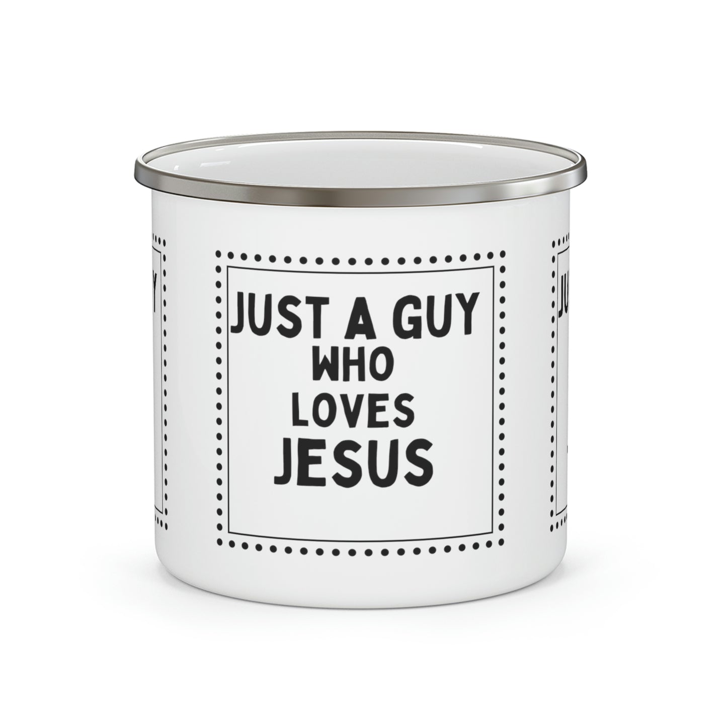 Christian Camping Mug-Just a guy who loves Jesus- Religious outdoor mug, gift for Dad, Pastor gift