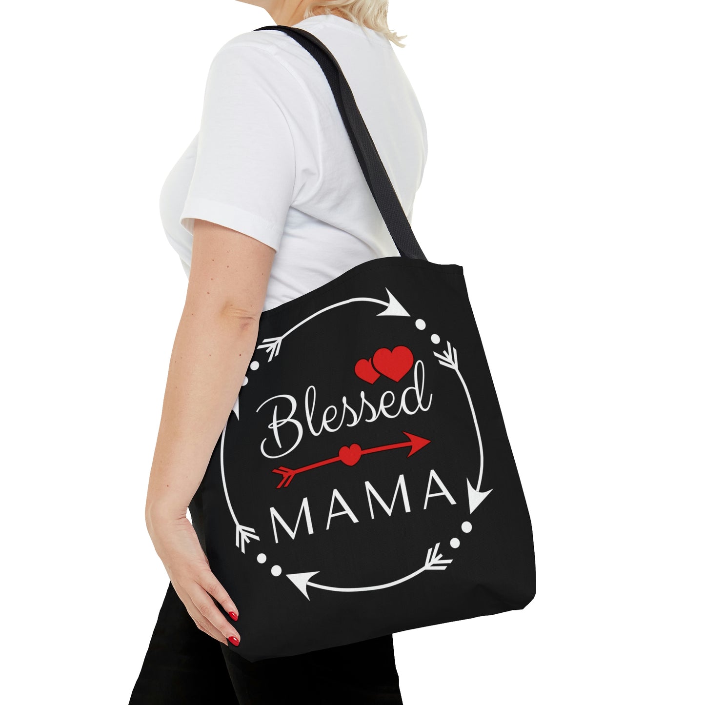 Religious Tote Bag- Blessed Mama, gift tote for Christian mother or wife, Inspirational tote bag