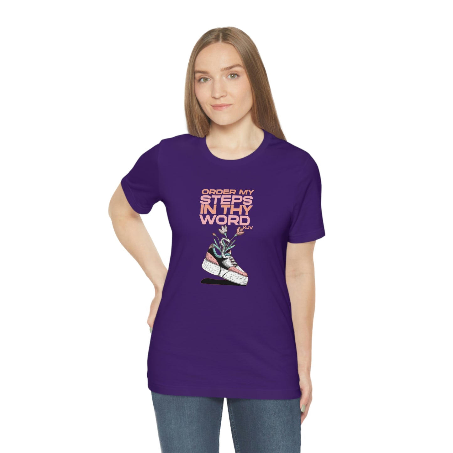 Order my steps in Thy Word -Christian women's tshirt, Faith gift tee, Inspirational tshirt, Jesus tee