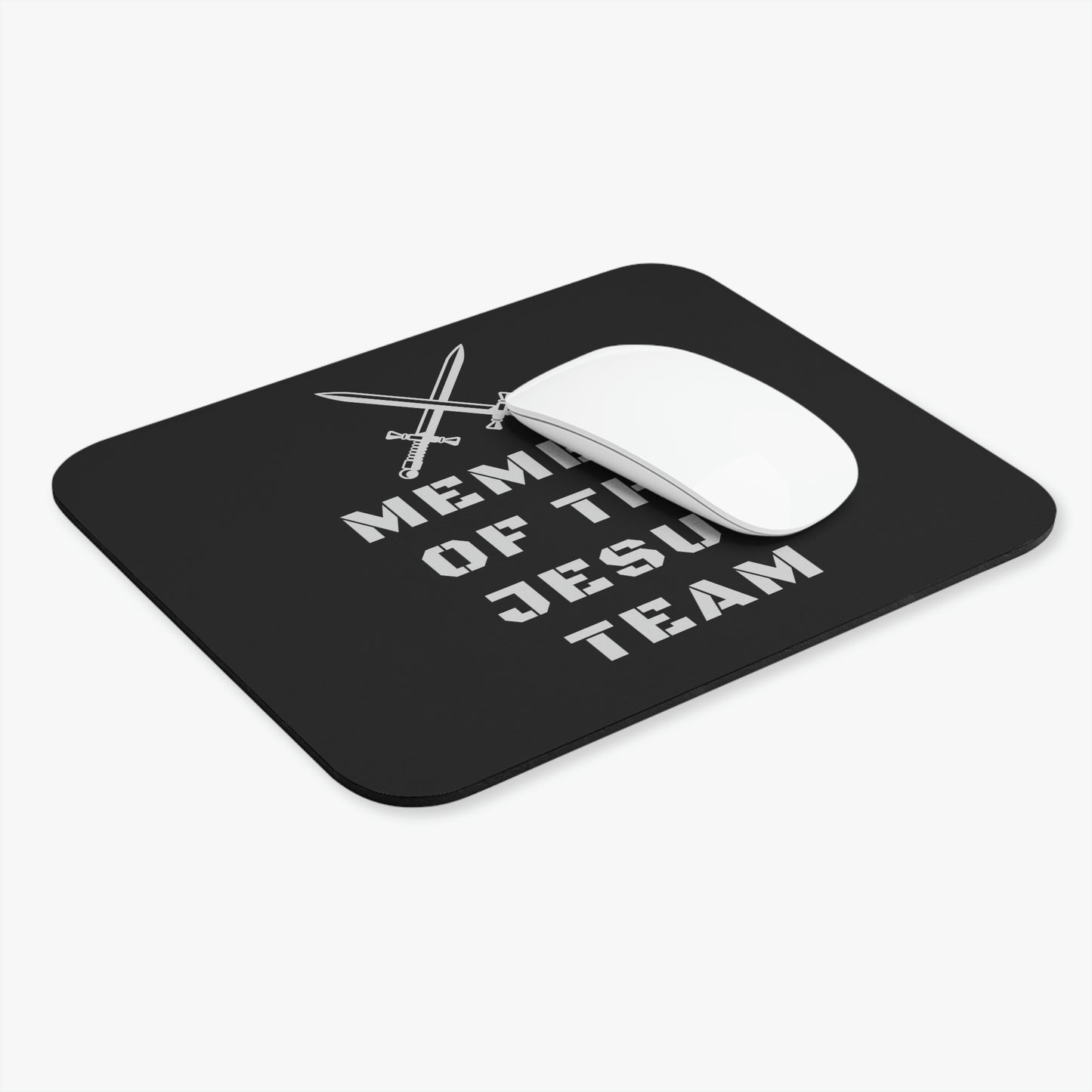 Religious Mouse Pad- Member of the Jesus team- Christian desk decor, Inspirational office gift, Religious office decor