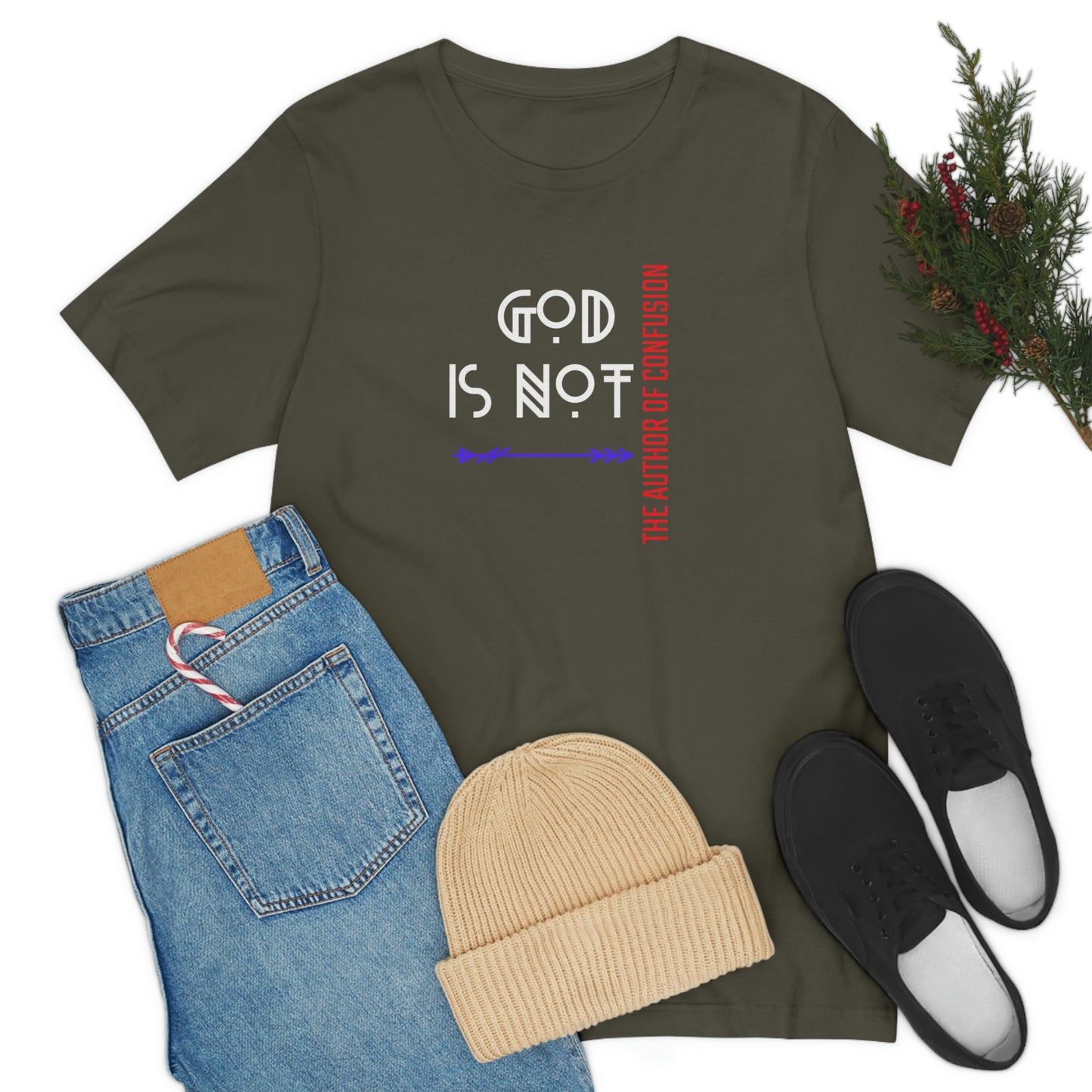 God is Not the Author of Confusion Christian t-shirt, Bible quote tee, Inspirational tshirt, gift for pastor, church shirt , graphic motivational tee