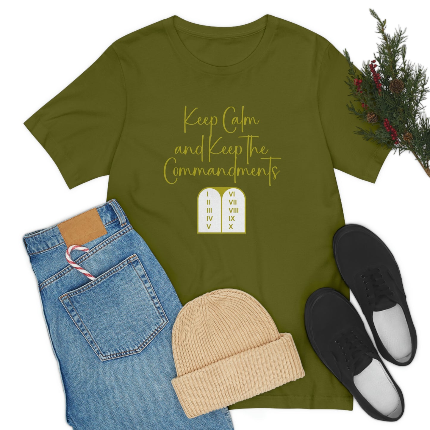 Keep Calm and Keep the Commandments Christian t-shirt, Royal law tshirt, Jesus tee, faith shirt, Exodus tshirt, Bible gift, gift for mom or dad, family tshirt, Sabbath day tee