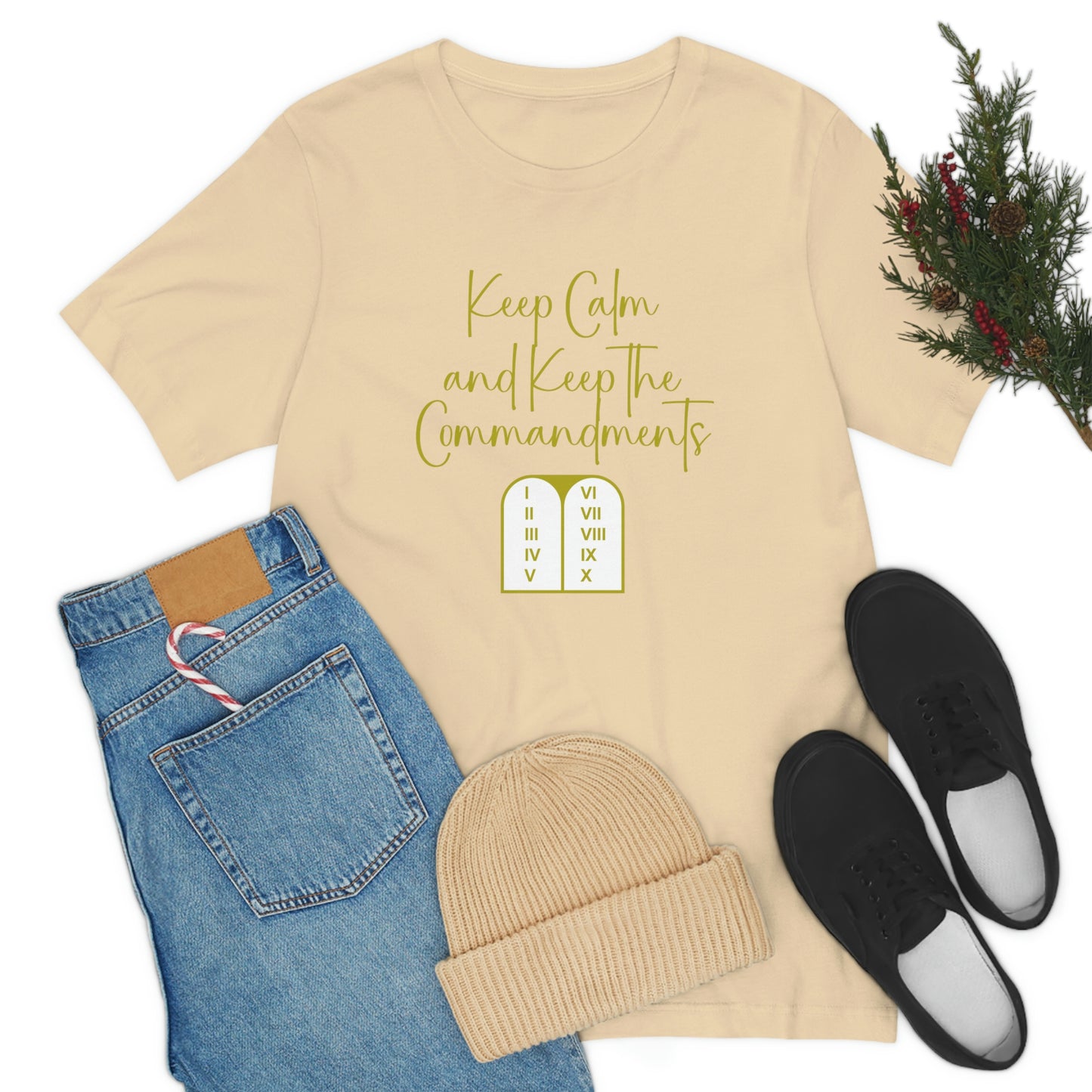 Keep Calm and Keep the Commandments Christian t-shirt, Royal law tshirt, Jesus tee, faith shirt, Exodus tshirt, Bible gift, gift for mom or dad, family tshirt, Sabbath day tee