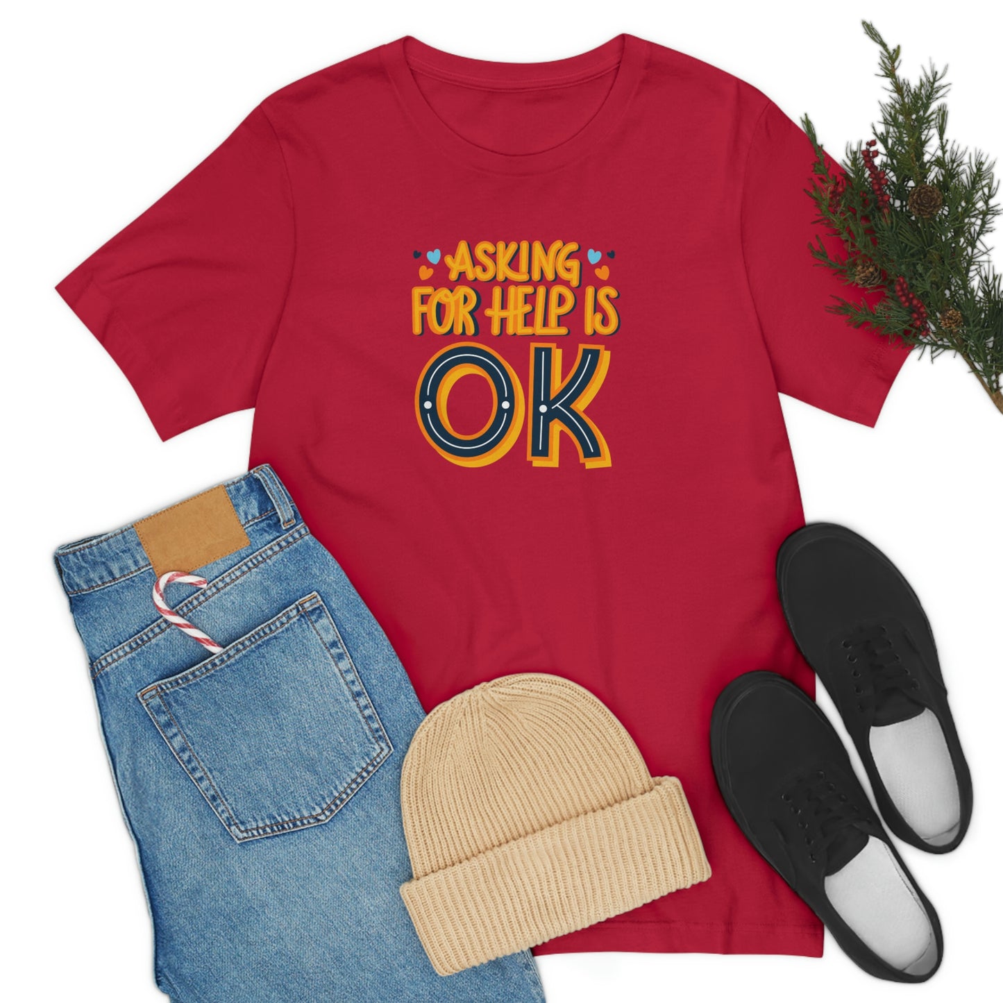 Asking for help is ok, mental health awareness tee, gift for nurses, therapist shirt, inspirational tshirt