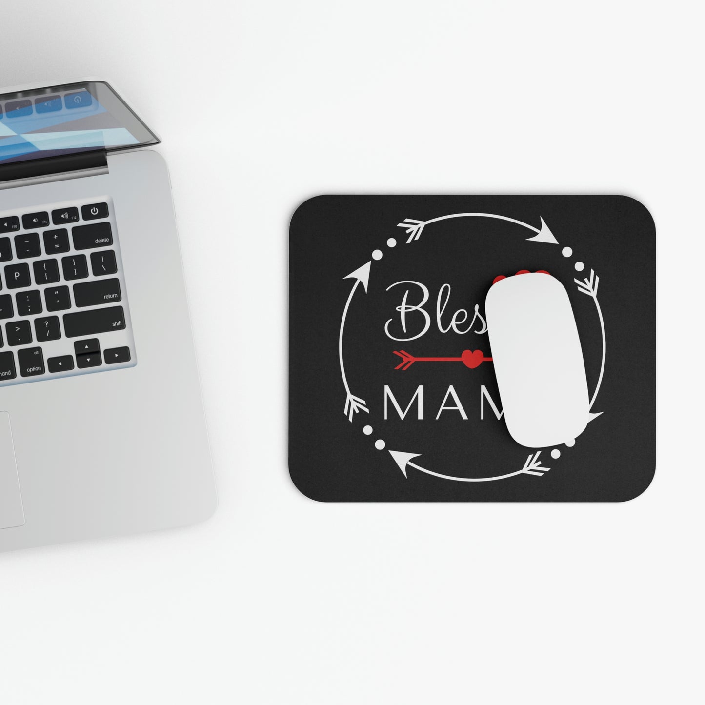 Religious Mouse Pad-  Blessed Mama-Christian gift, religious gift for mom, office decor, desk pad