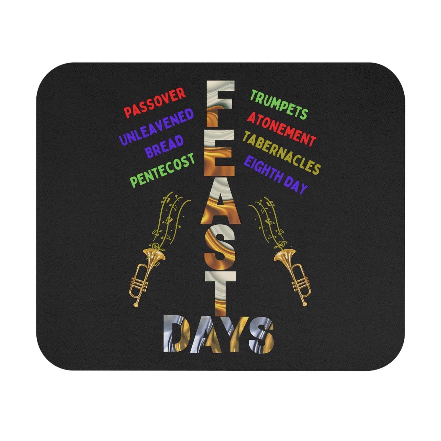 Religious Mouse Pad- Feast Days, Bible desk pad, Israelite office decor, Hebrew gift, Christian office gift