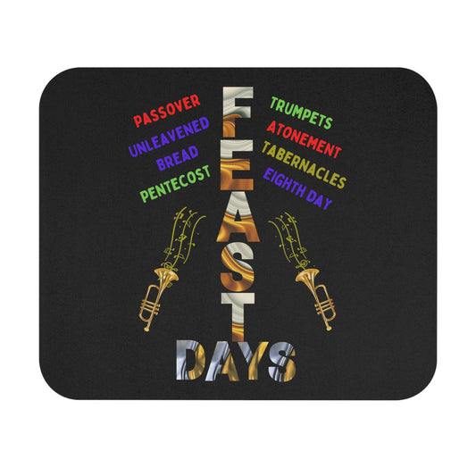 Religious Mouse Pad- Feast Days, Bible desk pad, Israelite office decor, Hebrew gift, Christian office gift