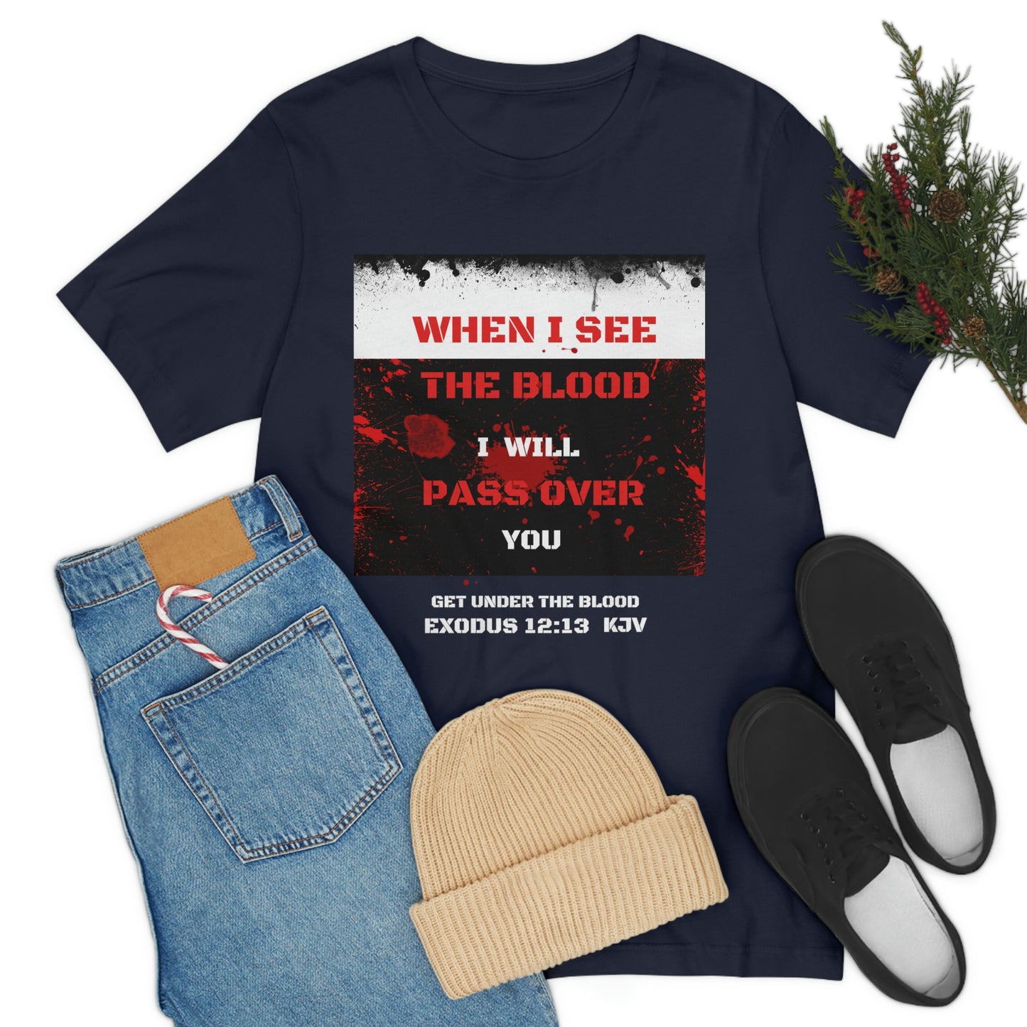 When I see the Blood-End times religious t-shirt, Passover tshirt, Jesus tee, Christian gift, scripture tshirt