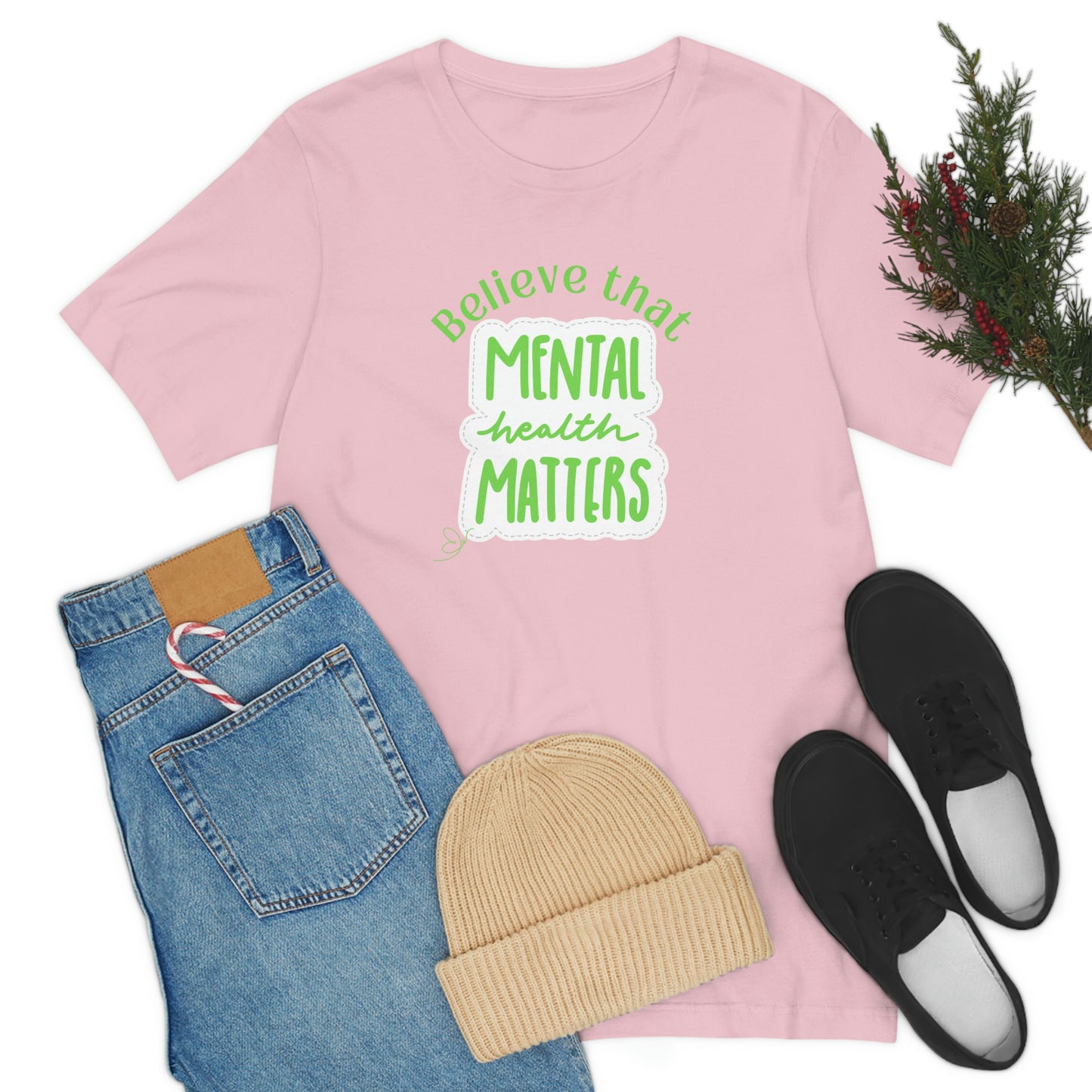 Believe that Mental Health Matters , mental health awareness week tshirt, gift for therapist, counselor gift, inspirational tshirt, family tee, Christian tshirt