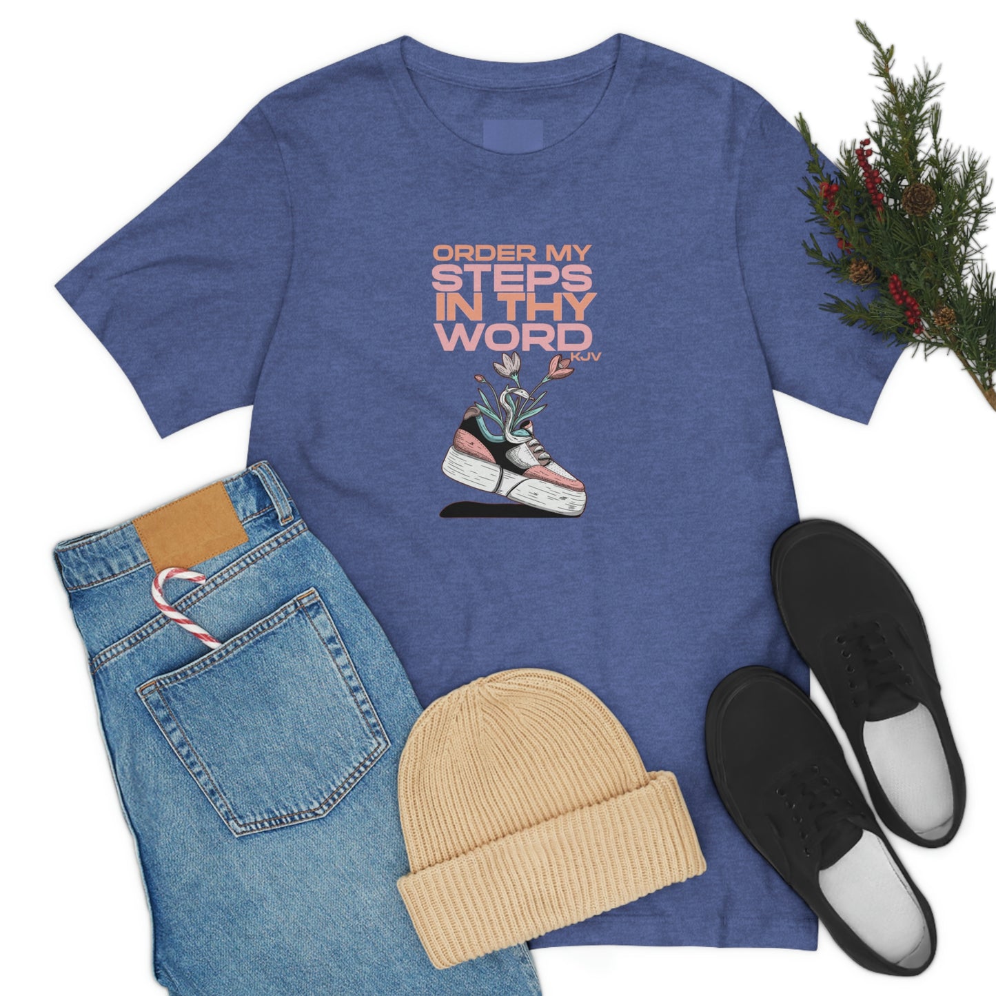 Order my steps in Thy Word -Christian women's tshirt, Faith gift tee, Inspirational tshirt, Jesus tee