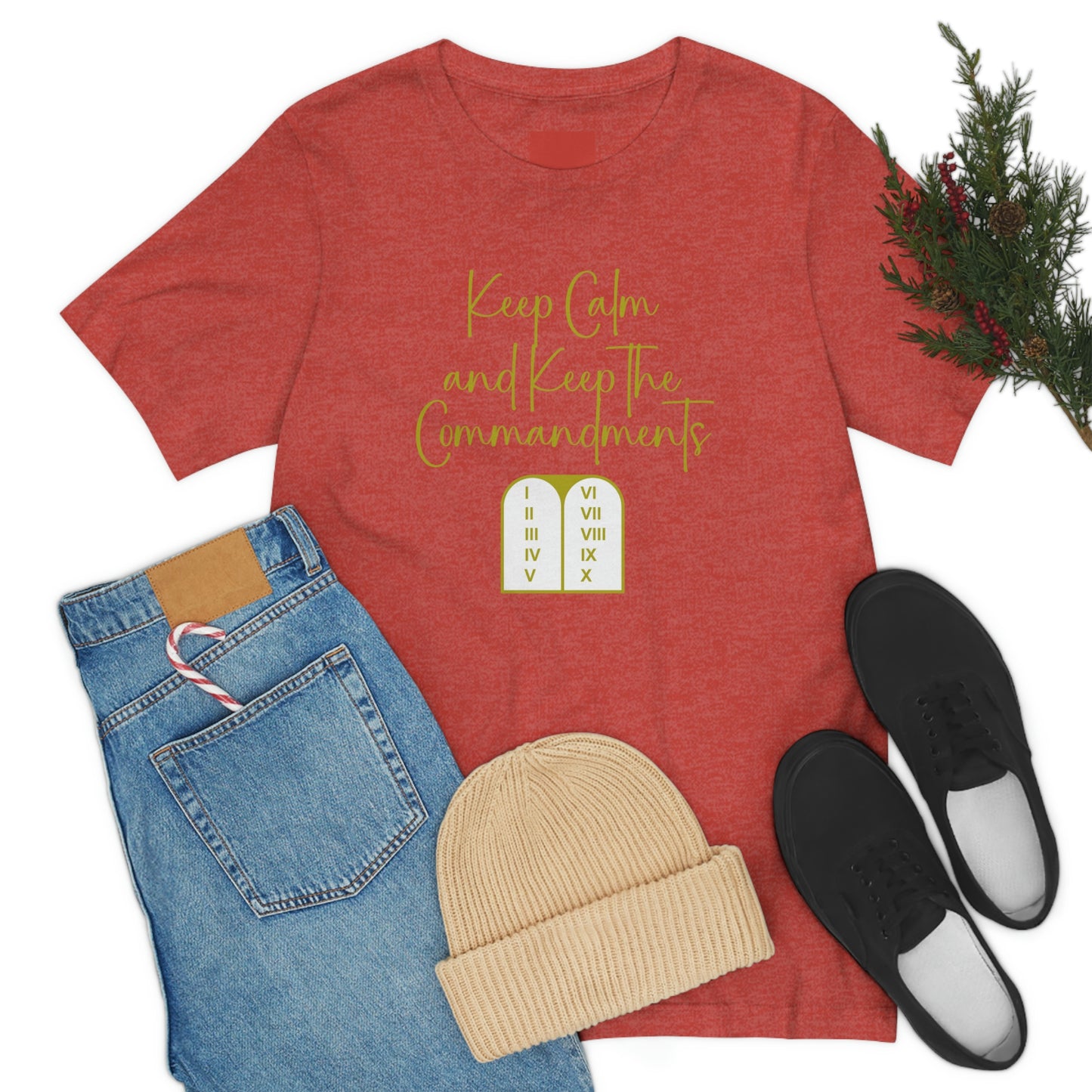 Keep Calm and Keep the Commandments Christian t-shirt, Royal law tshirt, Jesus tee, faith shirt, Exodus tshirt, Bible gift, gift for mom or dad, family tshirt, Sabbath day tee