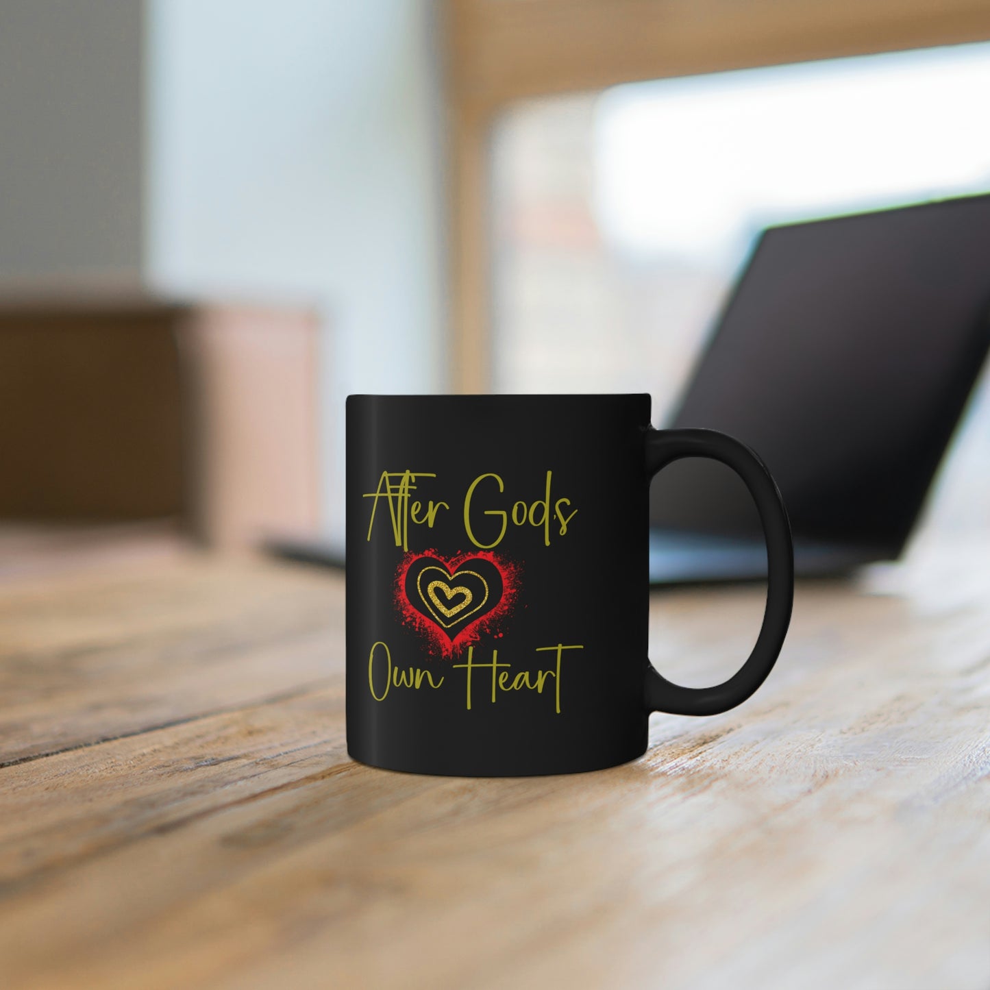 Christian Mug-After God's Own Heart-Heart month mug gift, Jesus mug, Inspirational gift for women or men