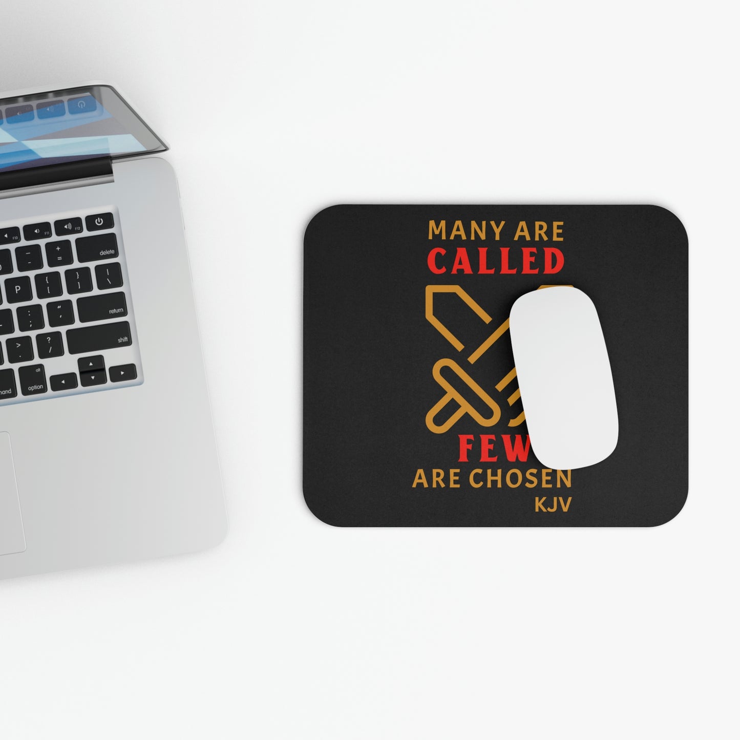 Religious Mouse Pad- Many are Called, Few are Chosen- Christian office decor, Religious desk pad, Inspirational gaming pad