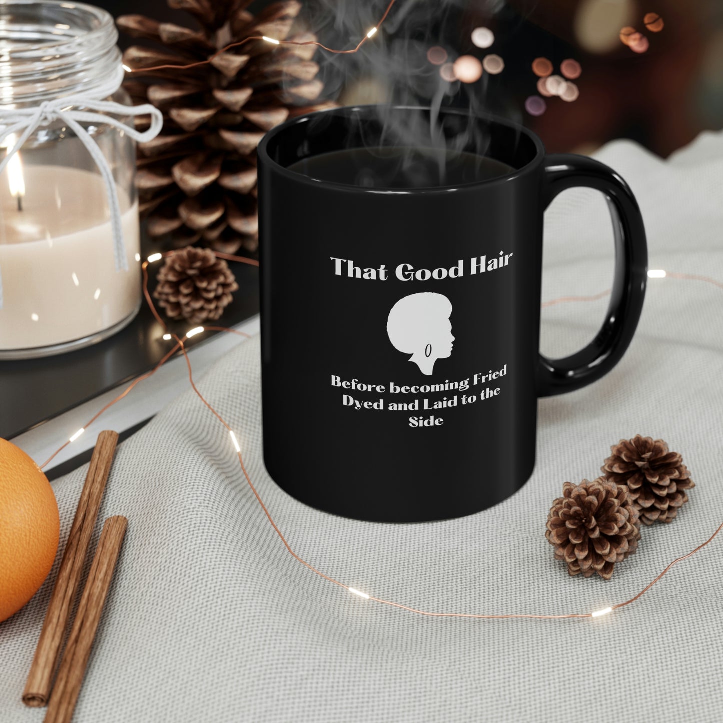 Natural Hair Mug -That Good Hair- Gift for hairstylist, salon decor