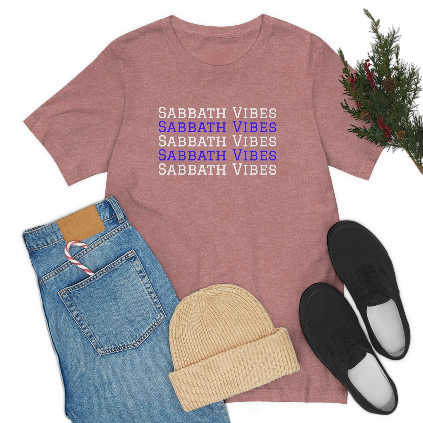 Sabbath Vibes- Sabbath Keepers tee, 4th Commandment gift, Hebrew clothing, 7th day tee,  Israelite tee, family tee,  Christian motivational tshirt, day of rest t-shirt