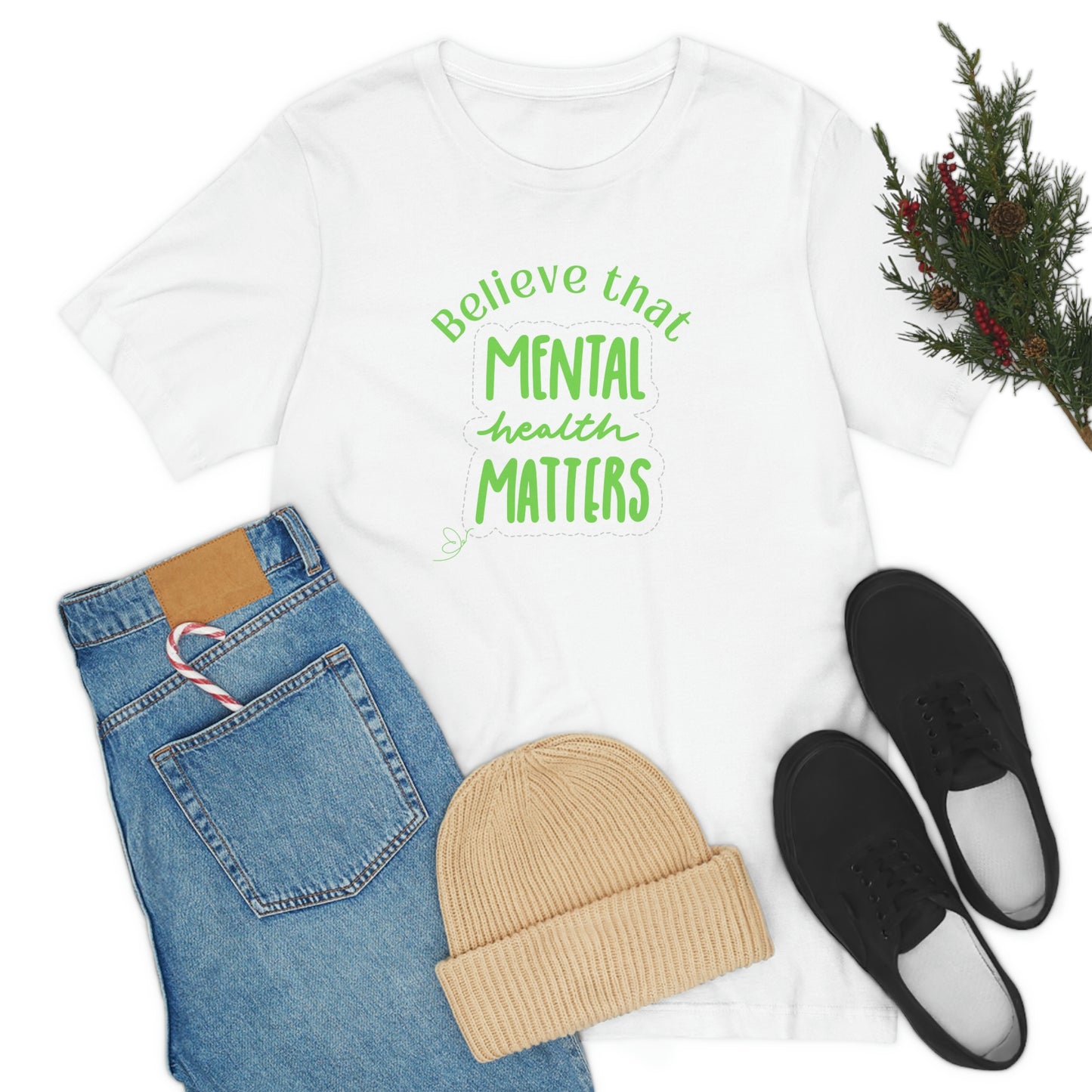 Believe that Mental Health Matters , mental health awareness week tshirt, gift for therapist, counselor gift, inspirational tshirt, family tee, Christian tshirt