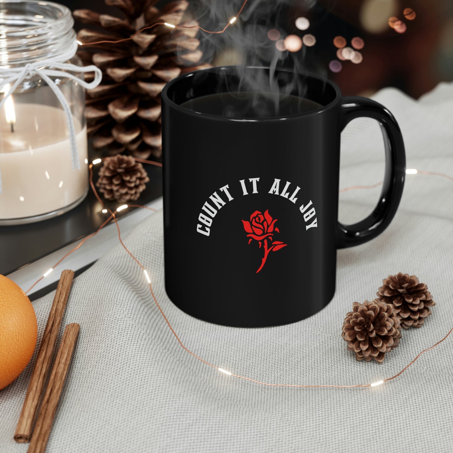 Christian gift Mug -Count it all Joy- Scripture quote mug, Religious coffee mug, Baptismal gift mug, Inspirational mug gift