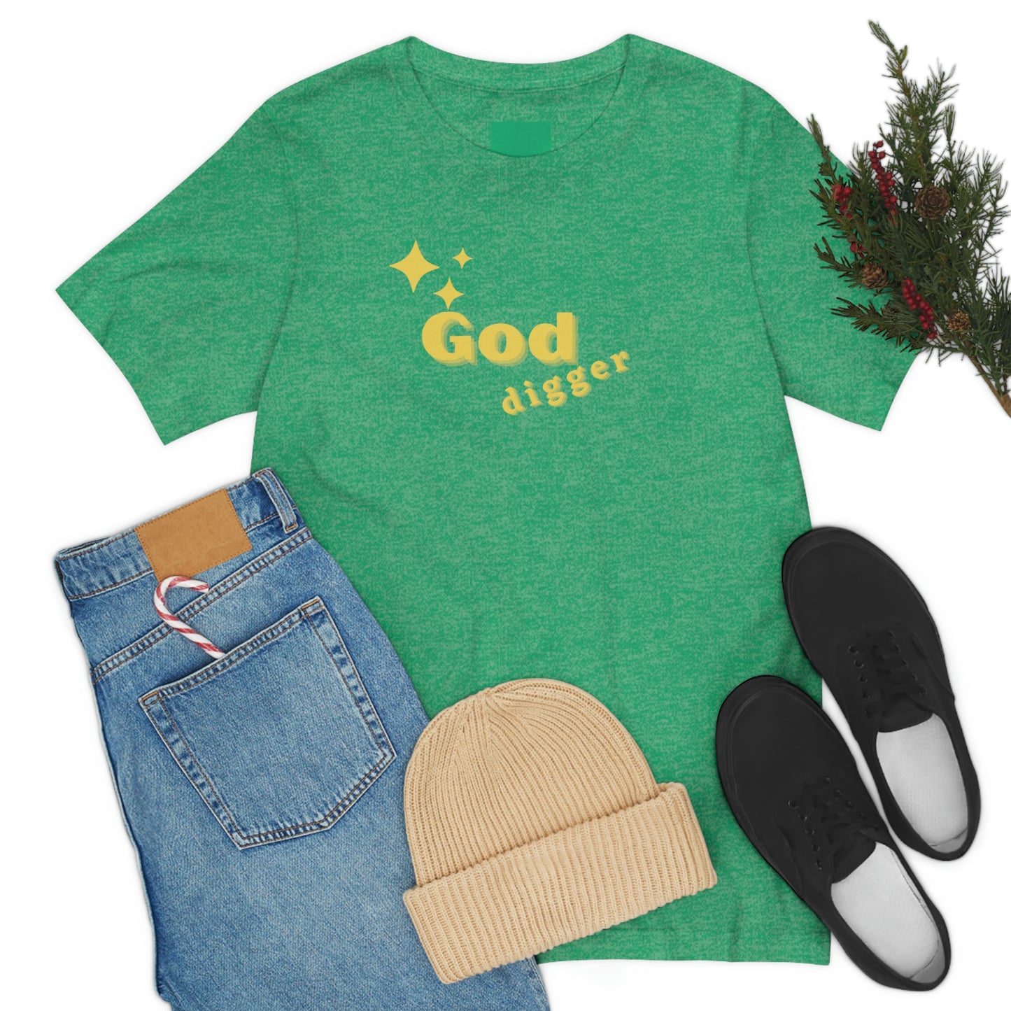 God Digger-Christian tee, Jesus shirt, Inspirational tshirt, Bible gift, faith tee, funny religious tee , believers gift tee