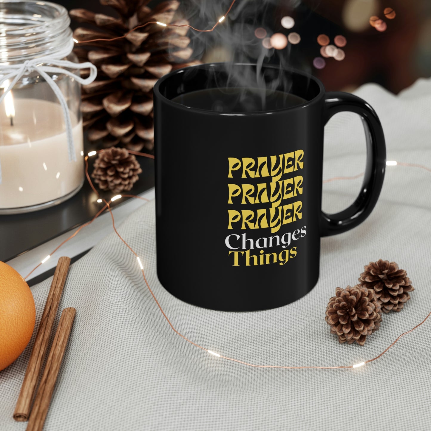 Christian Mug- Prayer Changes Things-Religious gift for friend, Inspirational mug gift for him or her