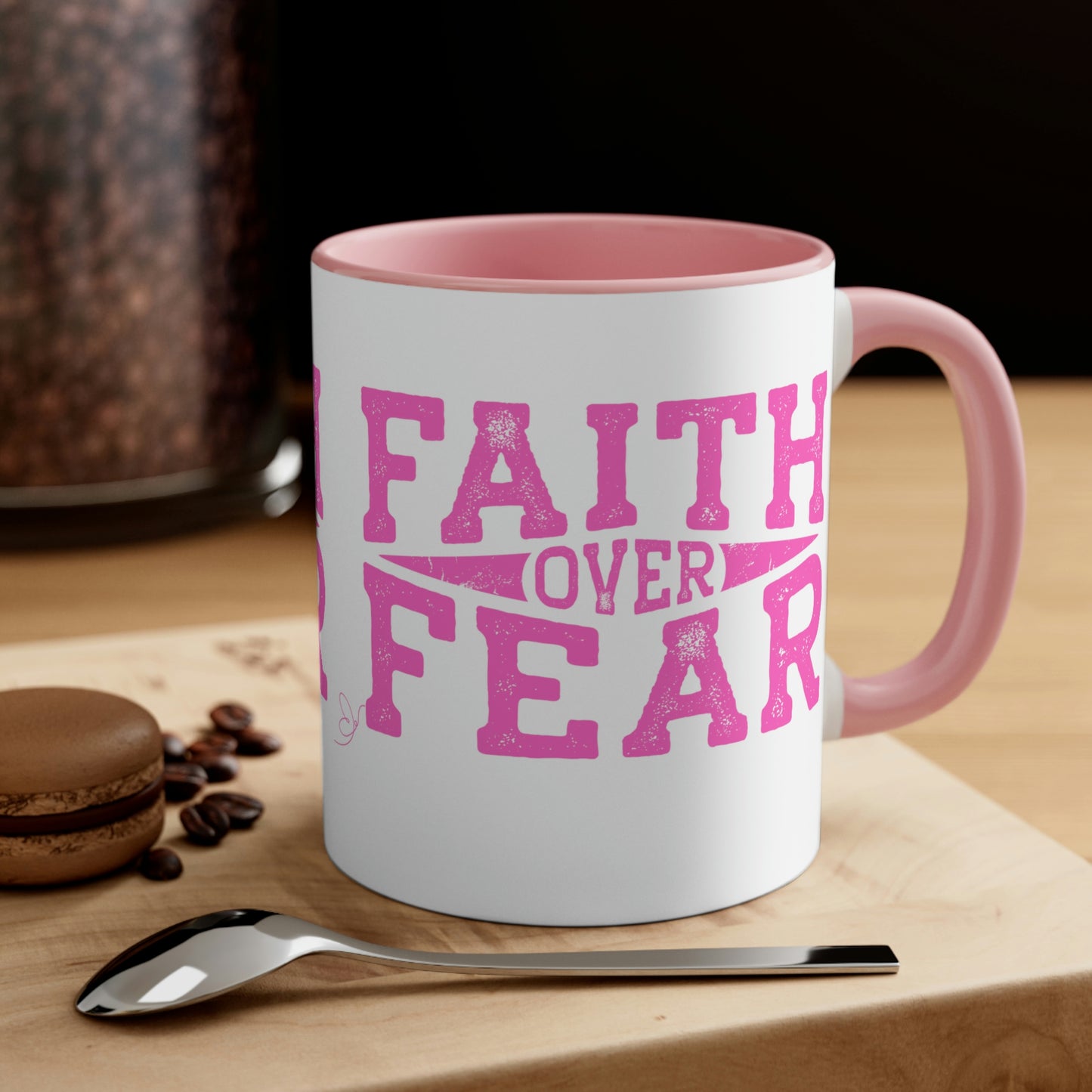 Christian Mug-  Faith over Fear, Inspirational gift mug for friend, family mug