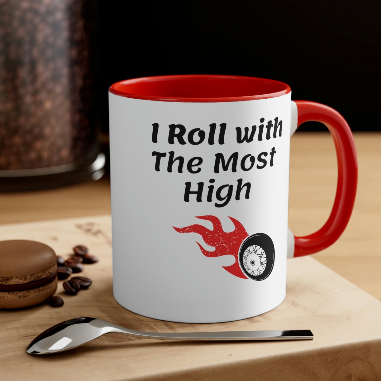 Christian Mug- I Roll with the Most High, Religious gift mug, skate mug