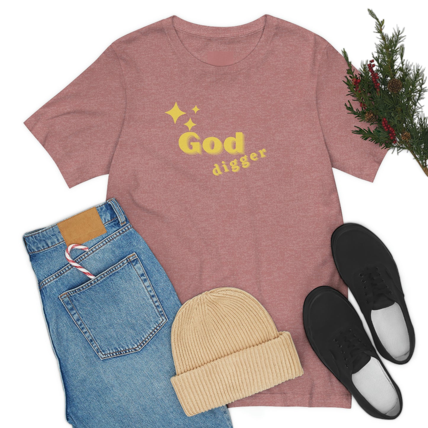 God Digger-Christian tee, Jesus shirt, Inspirational tshirt, Bible gift, faith tee, funny religious tee , believers gift tee