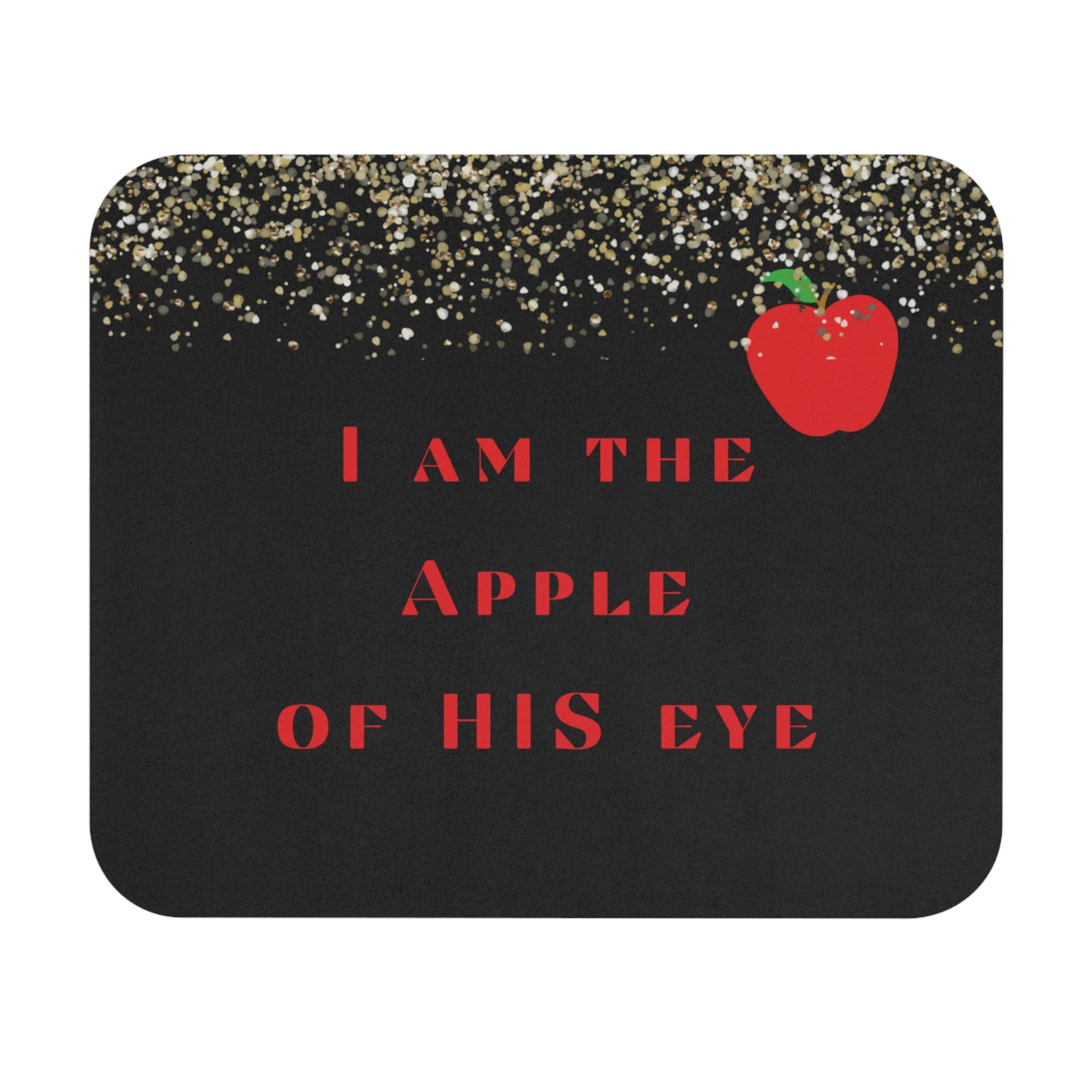 Religious Mouse Pad- I am the apple of His eye, Christian themed desk decor, Inspirational office gift