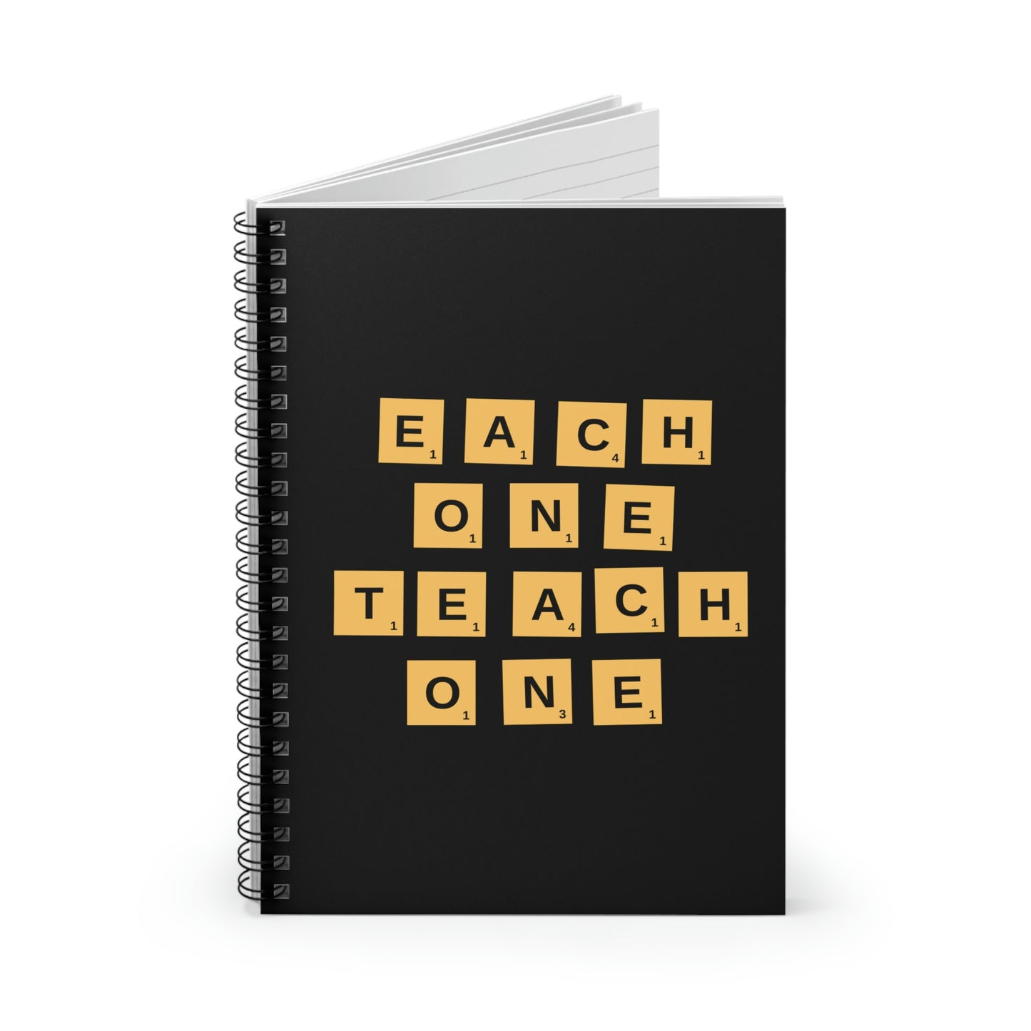 Religious Notebook -Each One Teach One, Educational Christian sermon notes journal, Inspirational gift for teachers and students