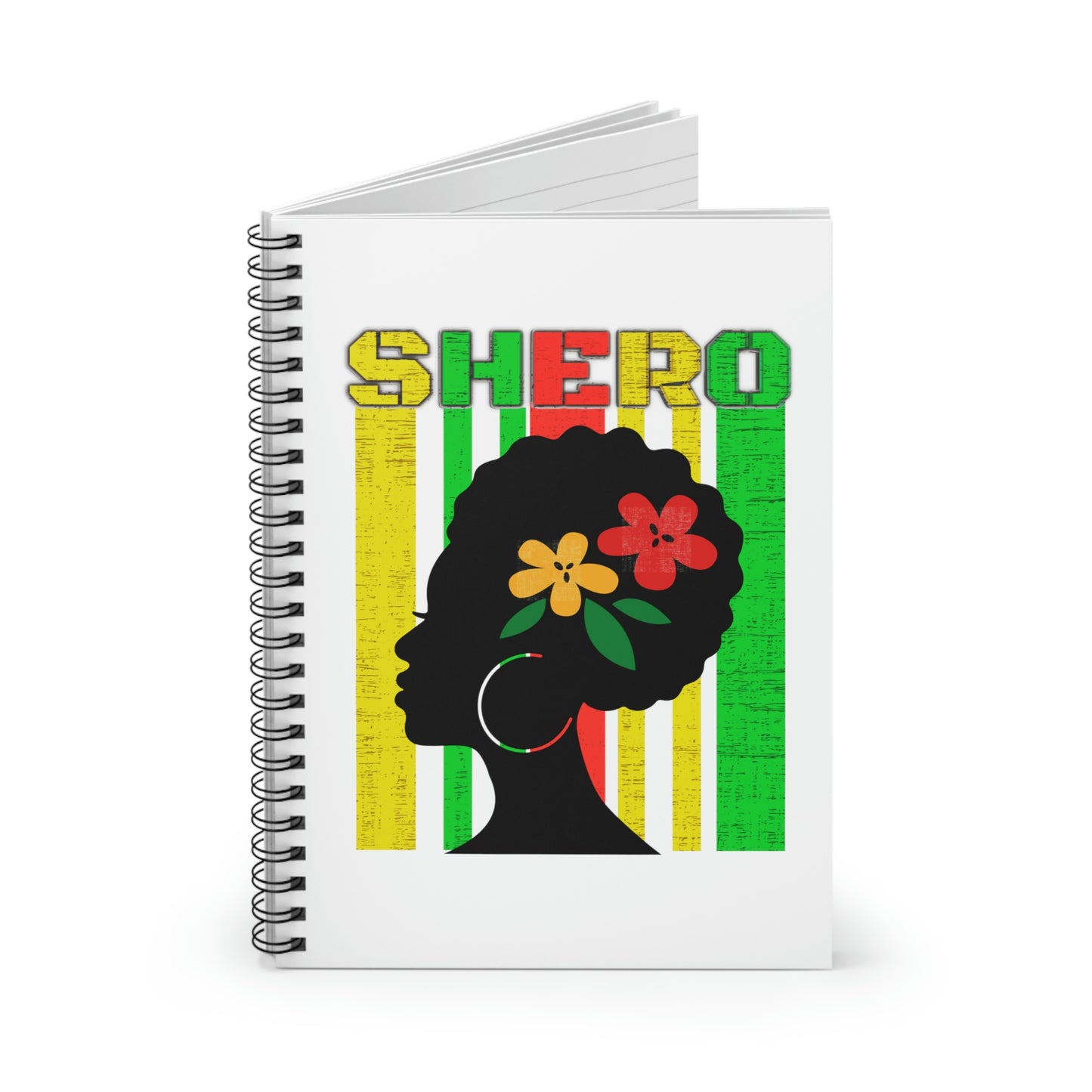 Religious Notebook- Shero, Inspirational Natural hair journal for women, gift for Natural Hair Stylist, gift for Cosmetology student, Black history  notebook