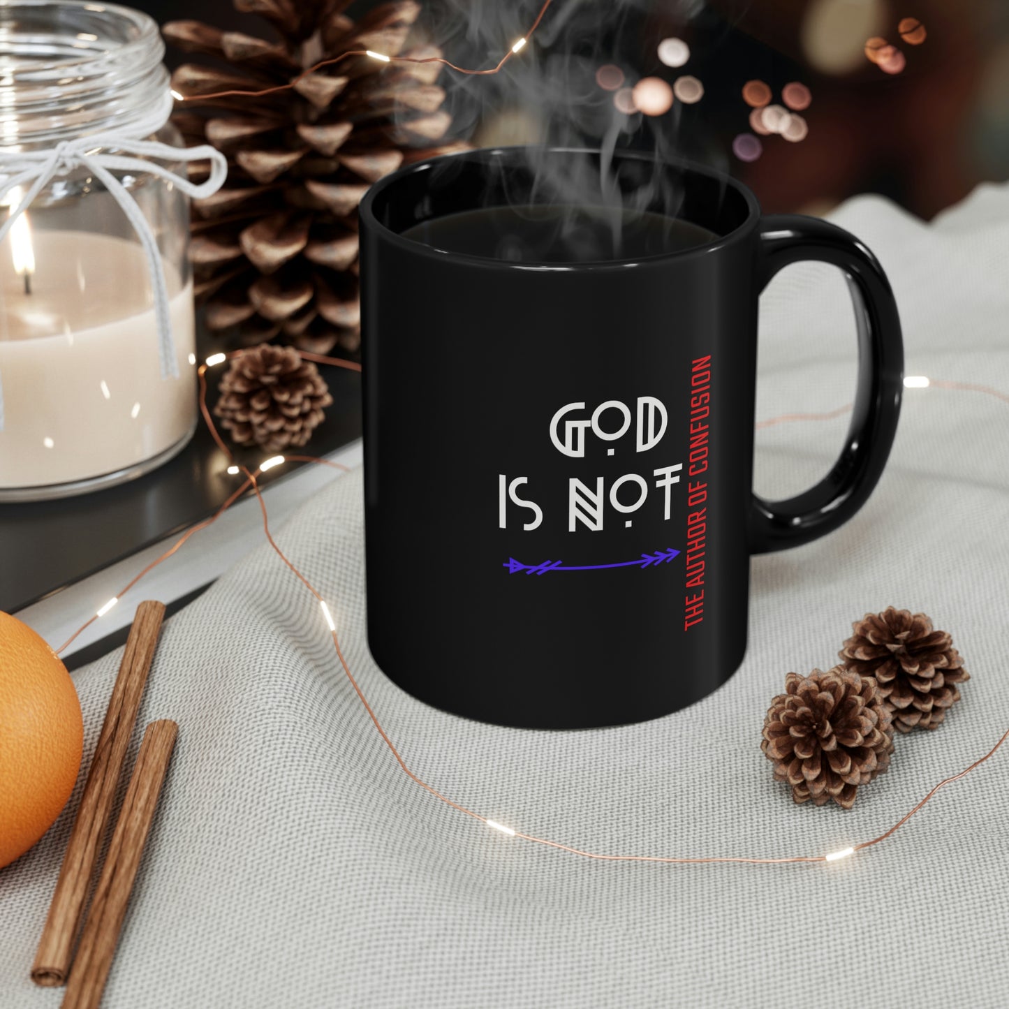 Christian Mug-God is Not the Author of Confusion-Bible quote mug, Scripture gift mug Inspirational mug  gift