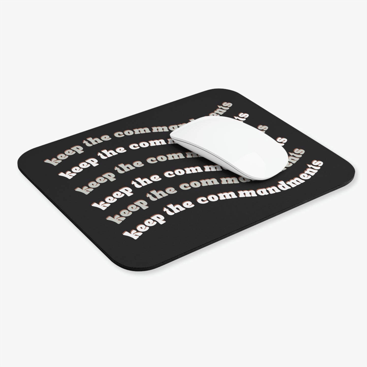 Religious Mouse Pad- Keep the Commandments-Religious desk pad, Christian office gift, Inspirational office decor