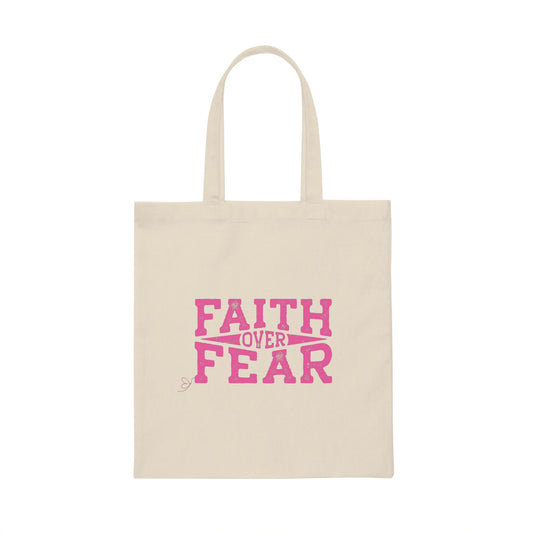 canvas tote bag reads "Faith over Fear" *** See Matching Tee, Mug and Mousepad, perfect gift for new Christian, new pastor, graduation tote bag, gift bag for higher learning, Inspirational tote bag gift. This personalized canvas&nbsp; tote bag would be an excellent addition to your bag collection.