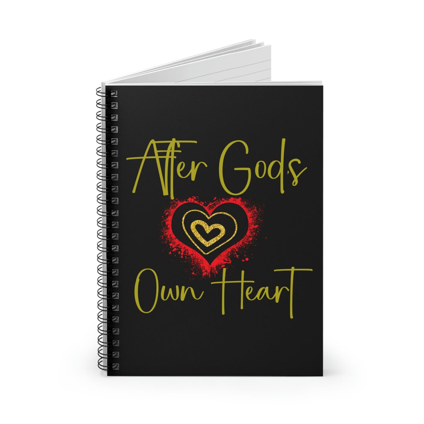 Religious Notebook- After God's Own Heart, Journaling gift for Christians, Scripture book gift, Bible verse prayer journal