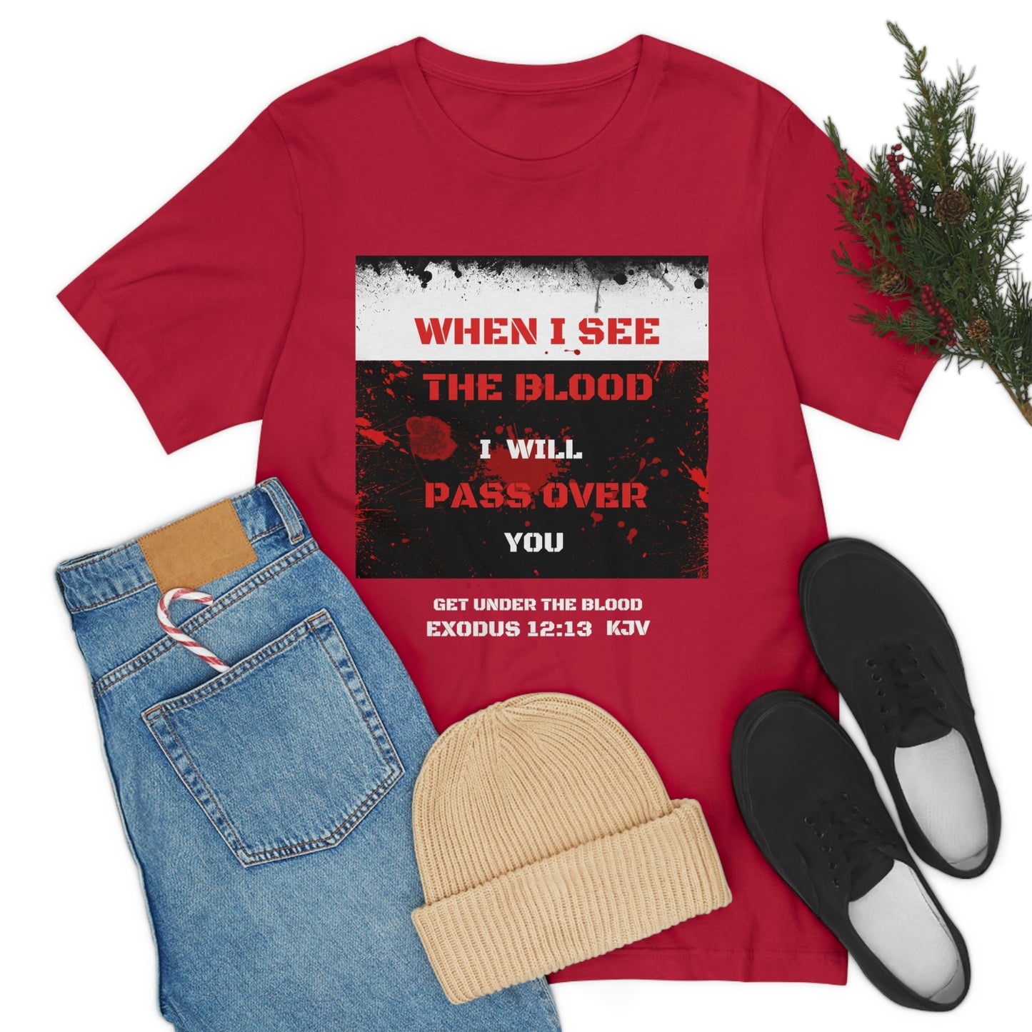 When I see the Blood-End times religious t-shirt, Passover tshirt, Jesus tee, Christian gift, scripture tshirt