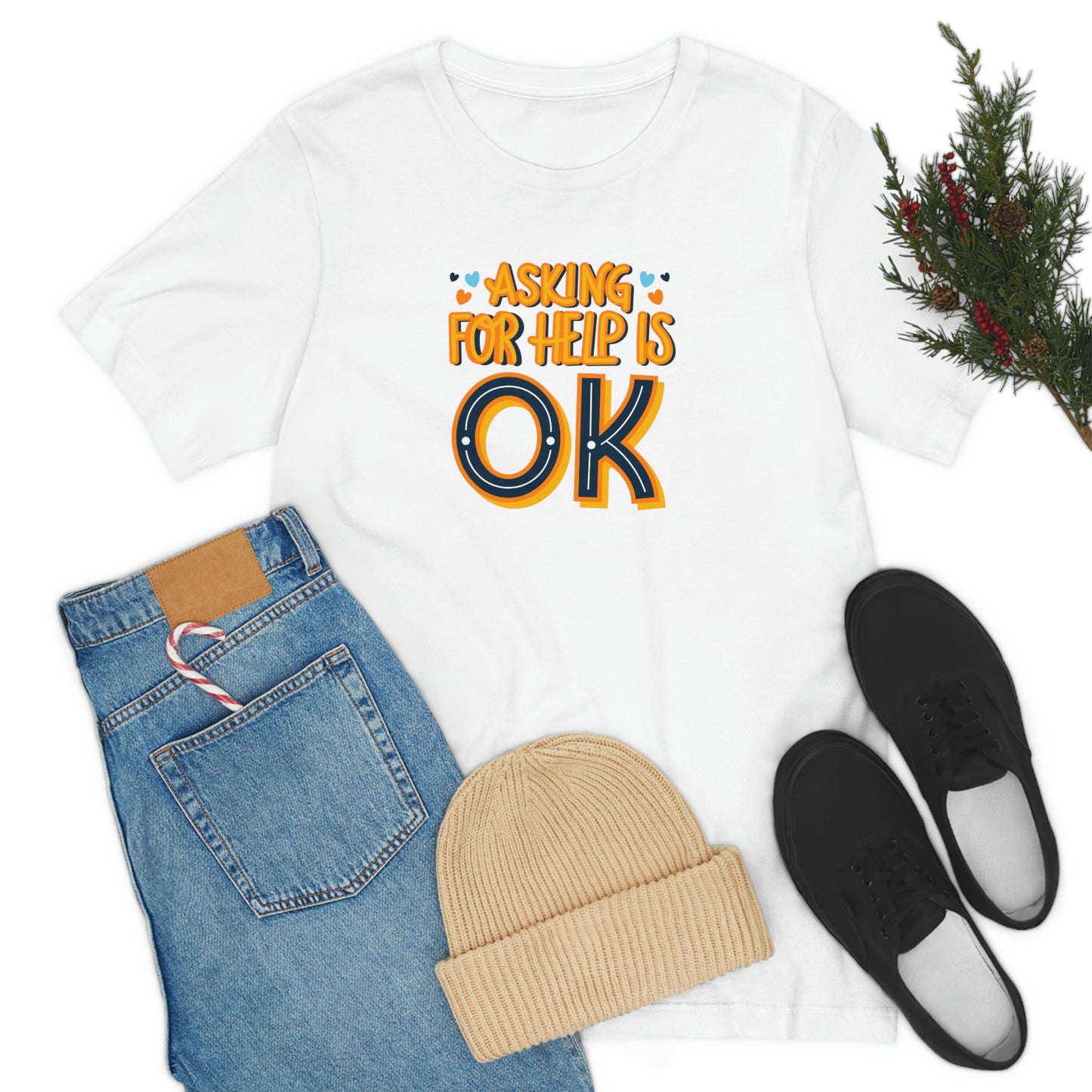 Asking for help is ok, mental health awareness tee, gift for nurses, therapist shirt, inspirational tshirt