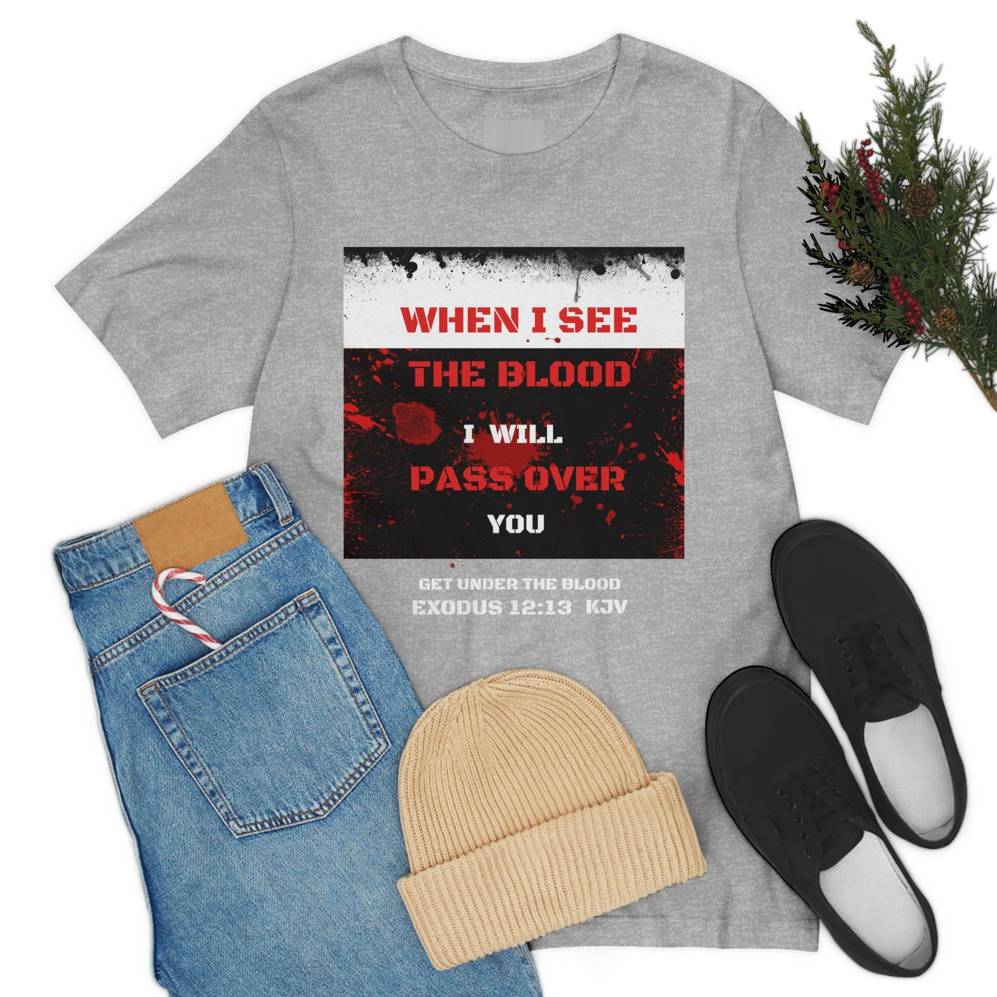 When I see the Blood-End times religious t-shirt, Passover tshirt, Jesus tee, Christian gift, scripture tshirt