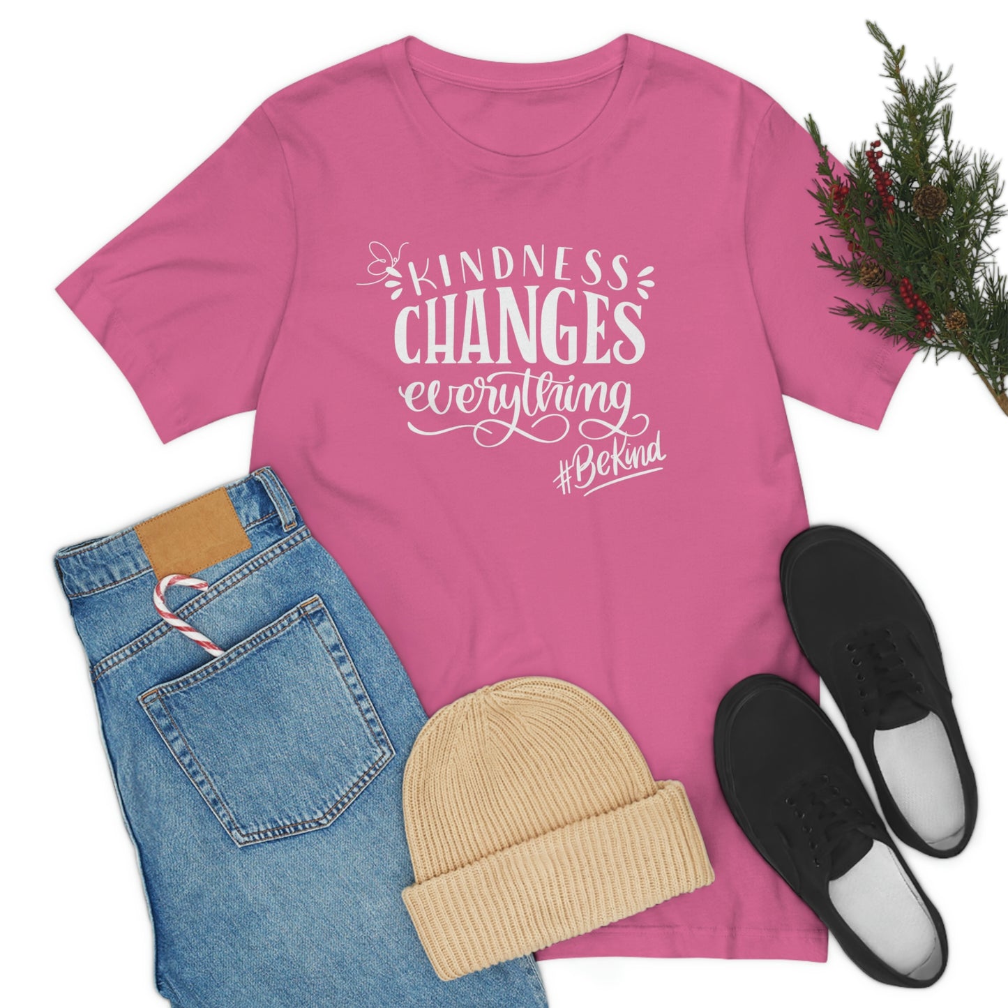 Kindness changes everything Inspirational tshirt, anti bullying tee, self care tshirt, be kind t-shirt,mental health tshirt, motivational tshirt for women, gift for mom, teacher gift, family tee