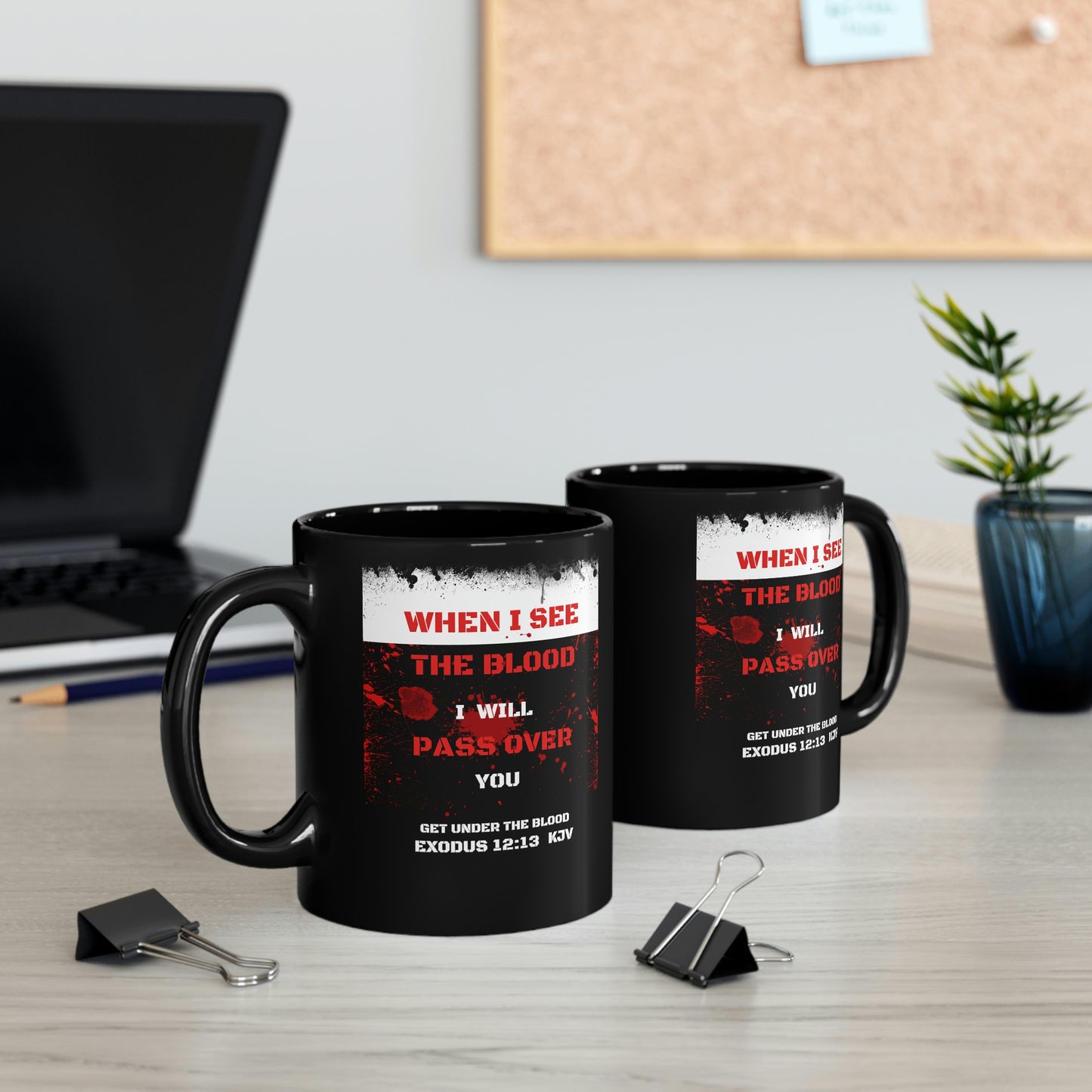 Christian Mug gift- When I see the Blood- Passover mug, Bible verse mug, Scriptural mug