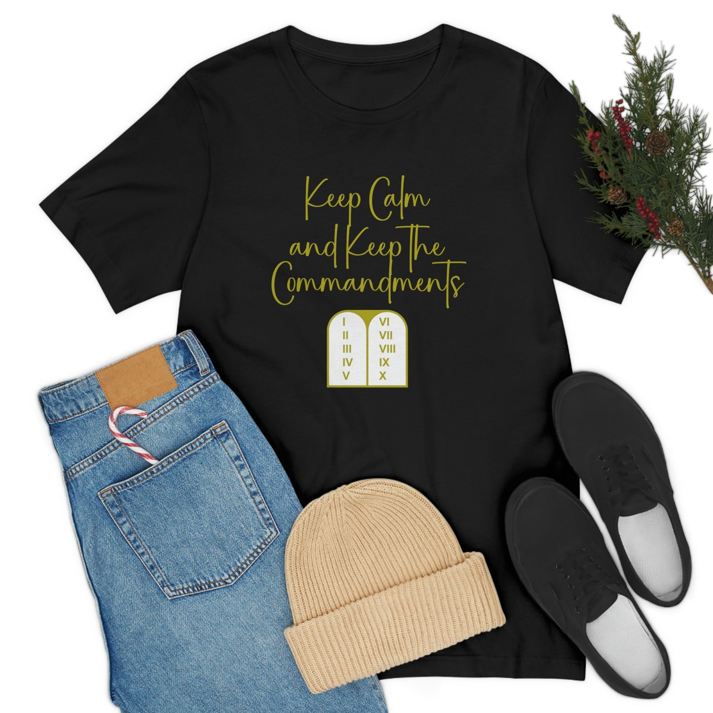 Keep Calm and Keep the Commandments Christian t-shirt, Royal law tshirt, Jesus tee, faith shirt, Exodus tshirt, Bible gift, gift for mom or dad, family tshirt, Sabbath day tee