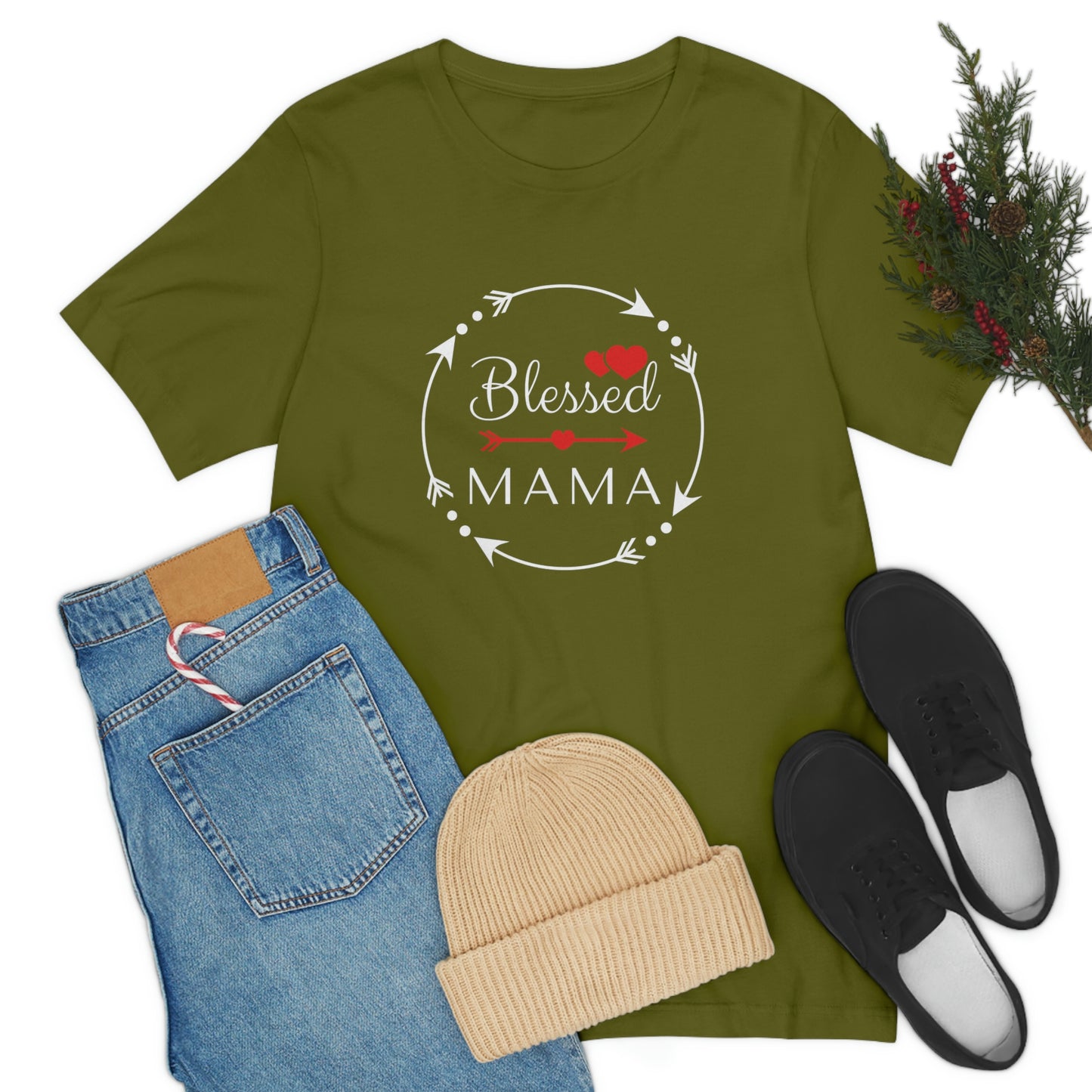 Blessed Mama tee inspirational gift for mom, religious women's tshirt, Christian gift for wife, self care tee, Bible tee, Jesus shirt