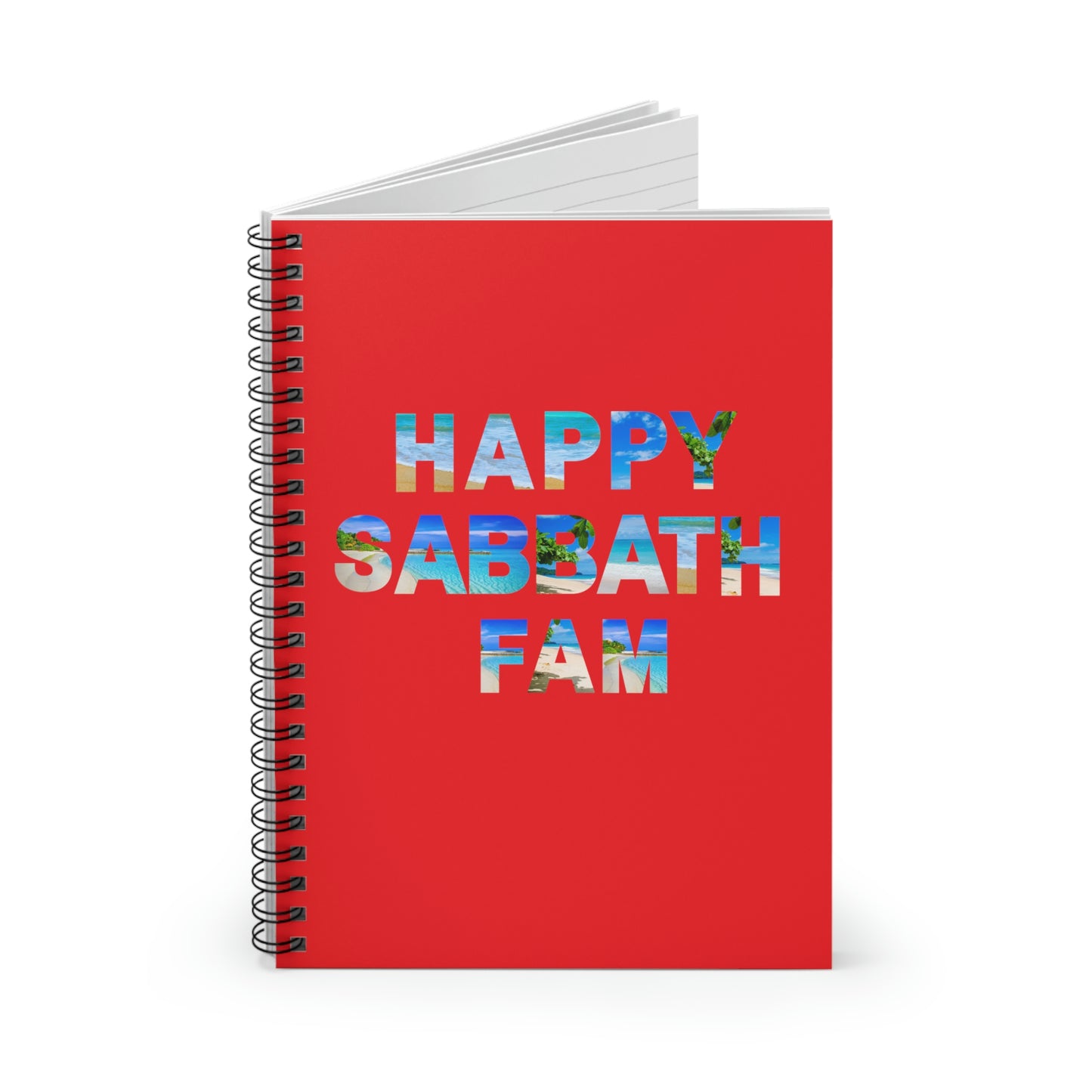 Religious Notebook -Happy Sabbath Fam, Sabbath keepers journal, 4th Commandment dairy, 7th Day journal, Christian sermon notebook, Inspirational  gift for family