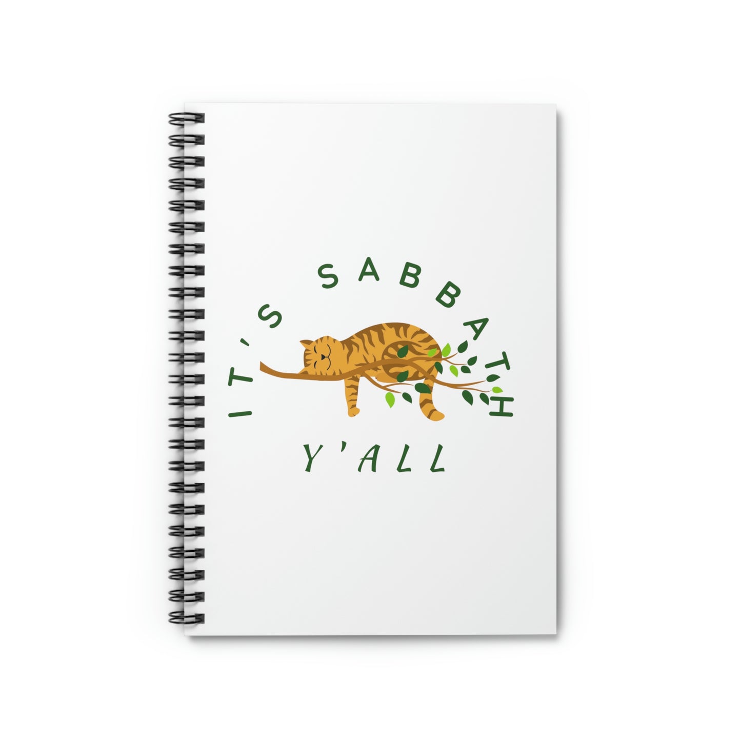 white journal with sleeping cat in tree, ** See Matching Tee, Mousepad, Mug, Christian gift for Bible study, Day of rest prayer journal, therapy dairy, Gratitude Bible believers notebook, Bible study tool, Scripture verse journal.