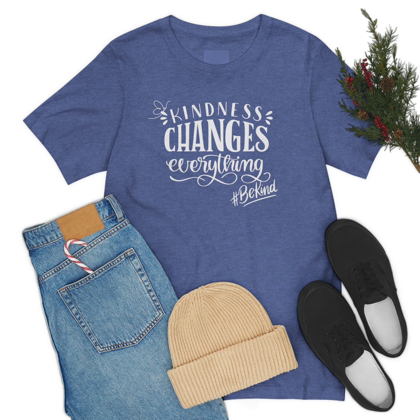 Kindness changes everything Inspirational tshirt, anti bullying tee, self care tshirt, be kind t-shirt,mental health tshirt, motivational tshirt for women, gift for mom, teacher gift, family tee