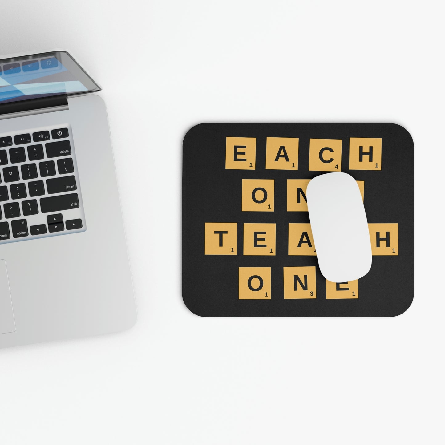 Religious Mouse Pad- Each One Teach One,  motivational office gift, Inspirational desk pad