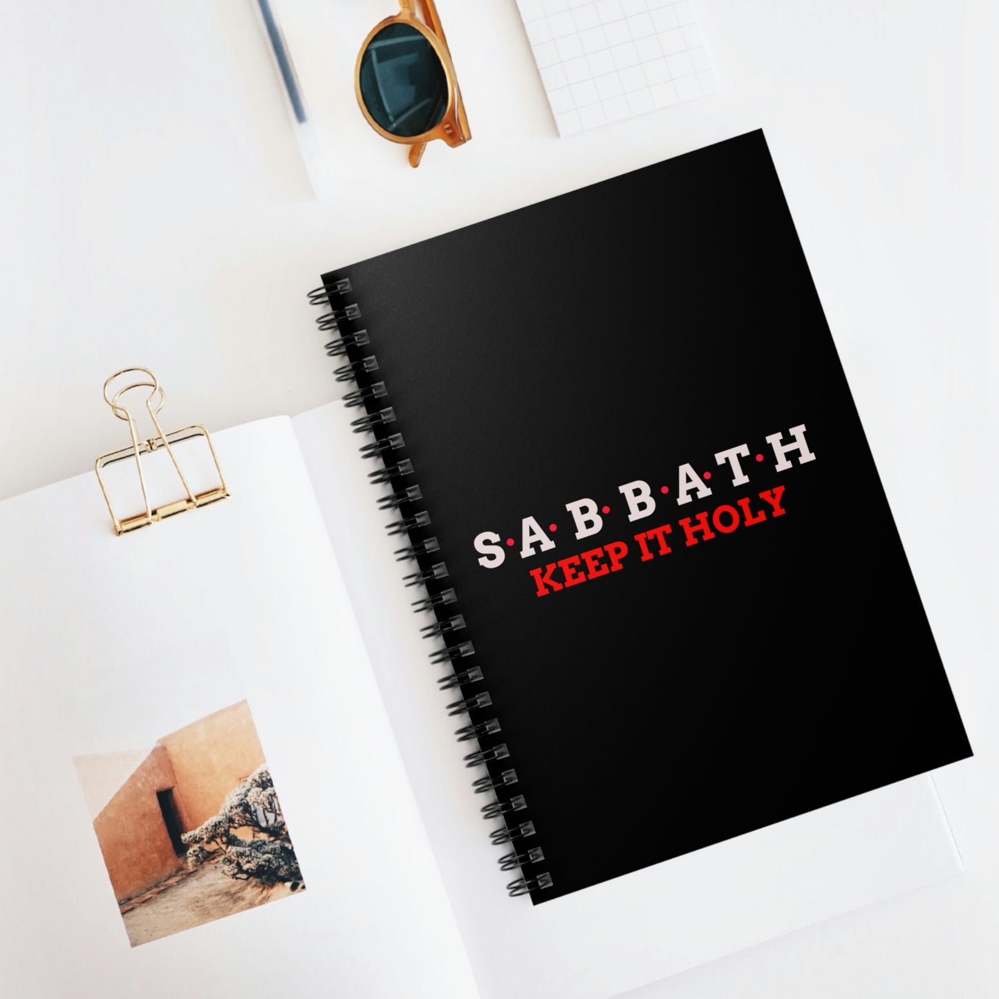 Religious Notebook -Sabbath Keep it Holy, Sabbath notebook, Day of Rest dairy, 4th Commandment journal, 7th Day notebook, inspirational gift for Christians